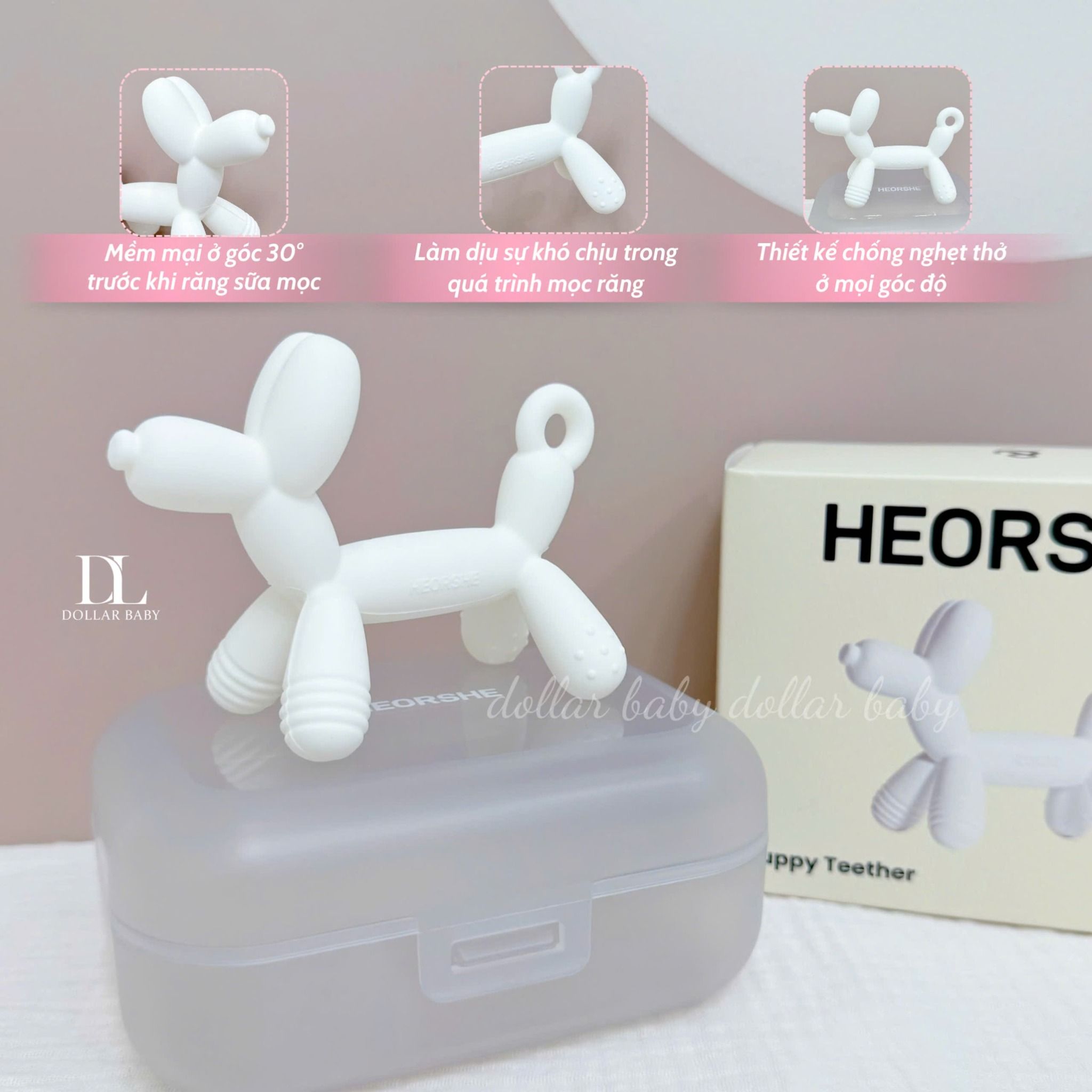  HEORSHE - Gặm Nướu Puppy Silicone Cao Cấp 