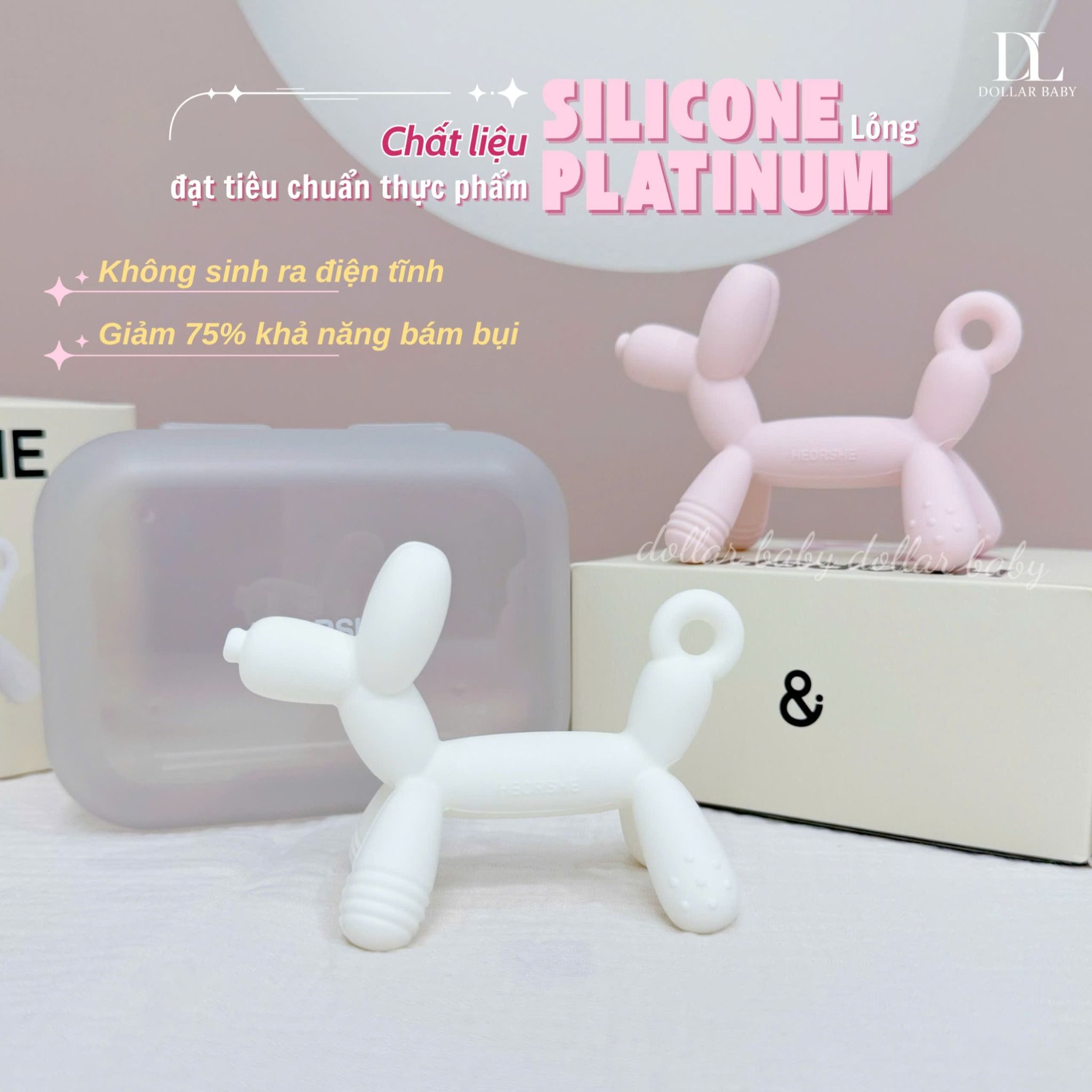  HEORSHE - Gặm Nướu Puppy Silicone Cao Cấp 