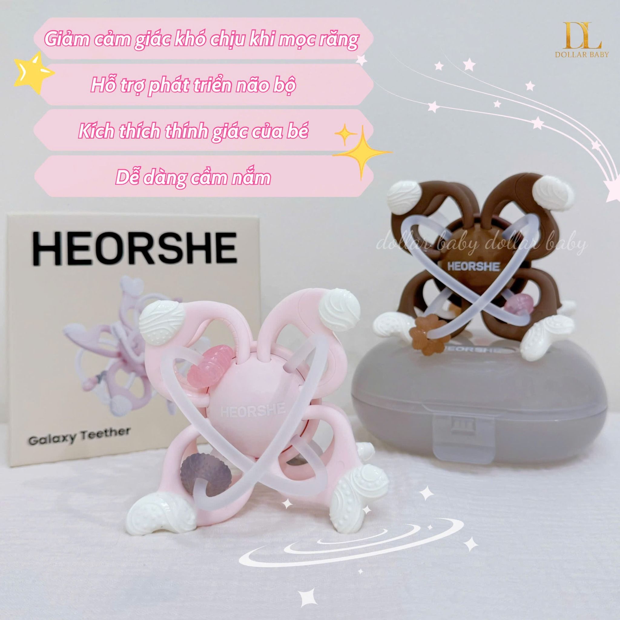  HEORSHE - Đồ Chơi Gặm Nướu Galaxy - 6M+ 