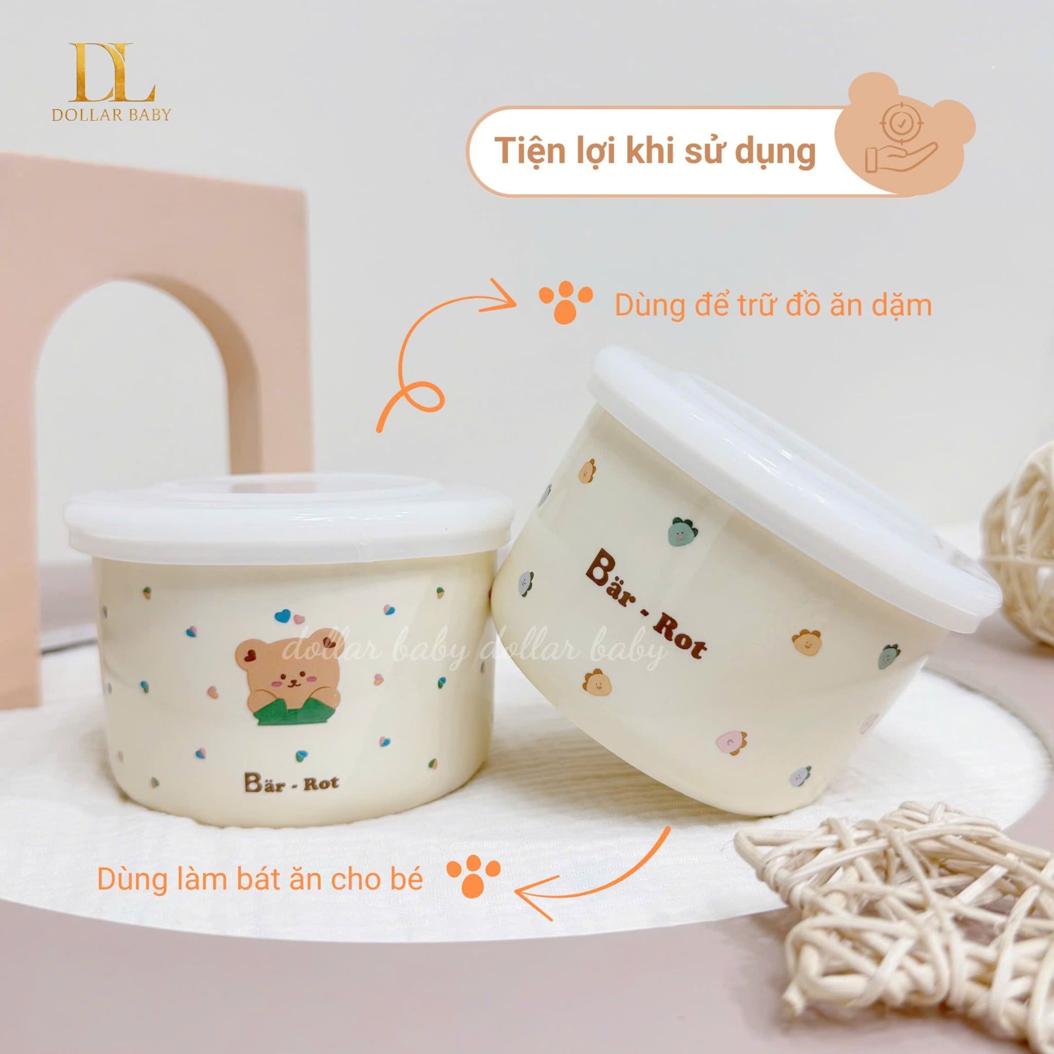  Hũ Sứ Kèm Nắp Đậy Barrot - 250ml 