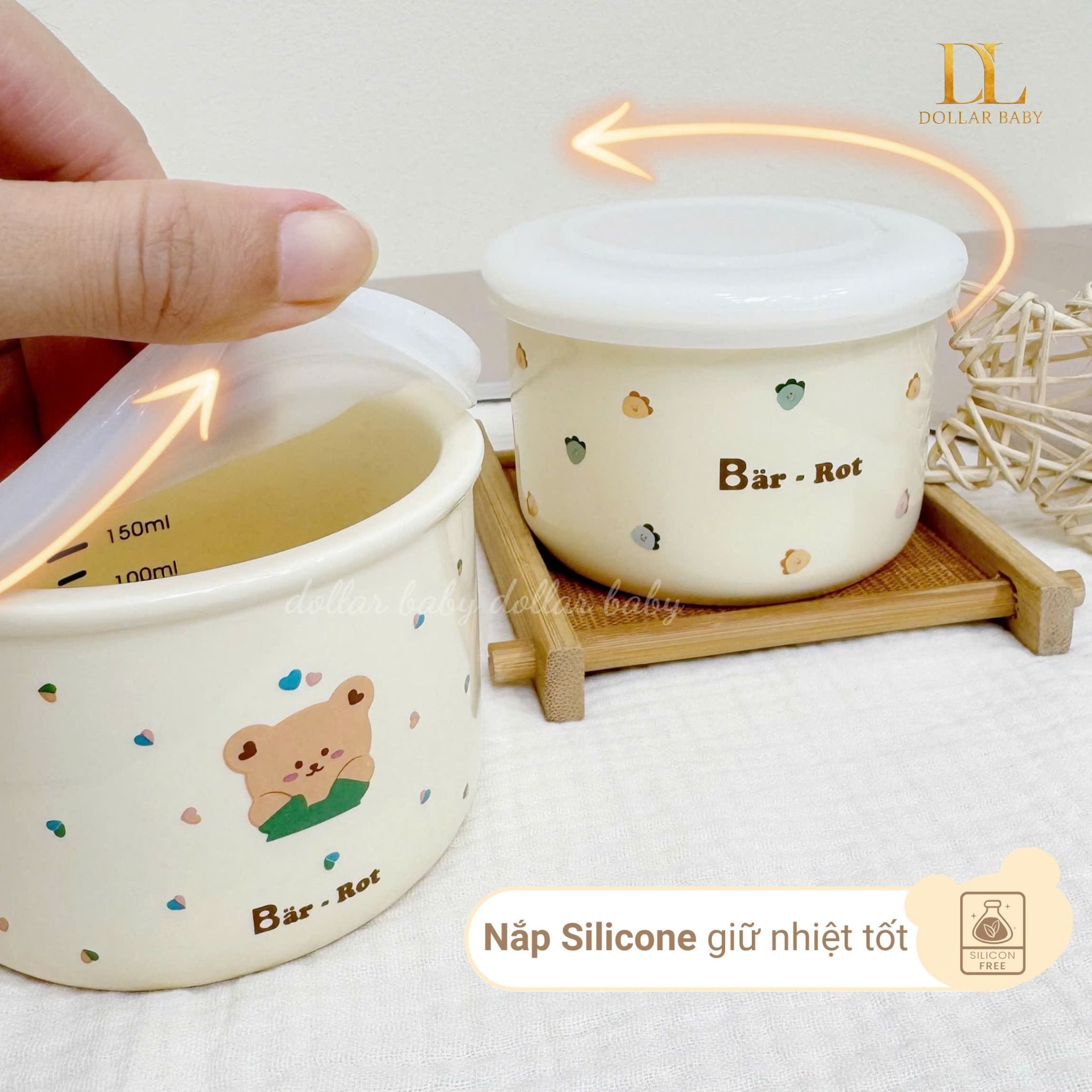  Hũ Sứ Kèm Nắp Đậy Barrot - 250ml 