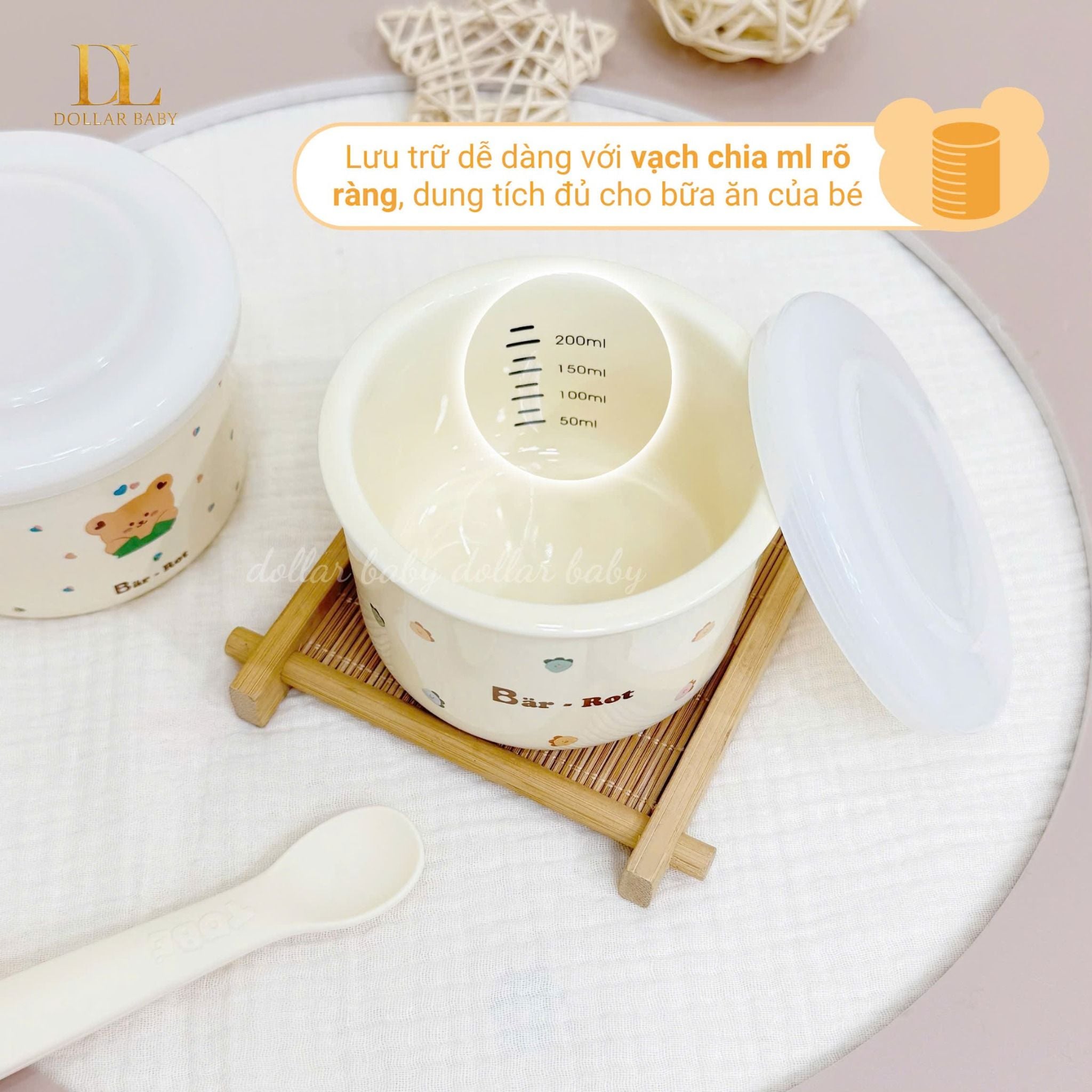  Hũ Sứ Kèm Nắp Đậy Barrot - 250ml 