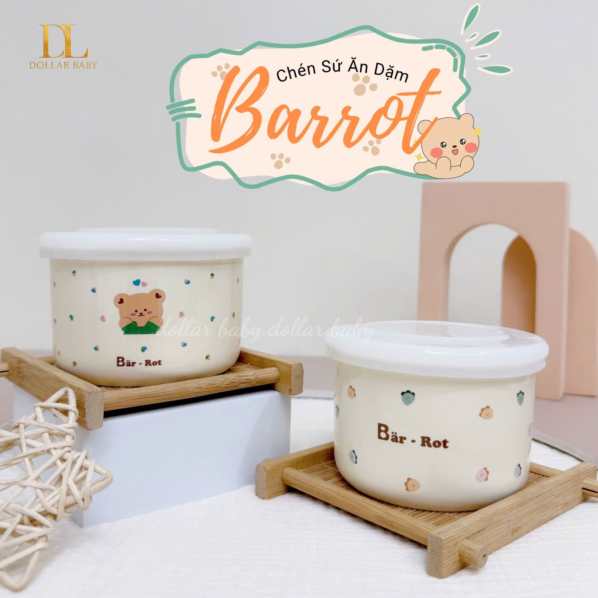  Hũ Sứ Kèm Nắp Đậy Barrot - 250ml 