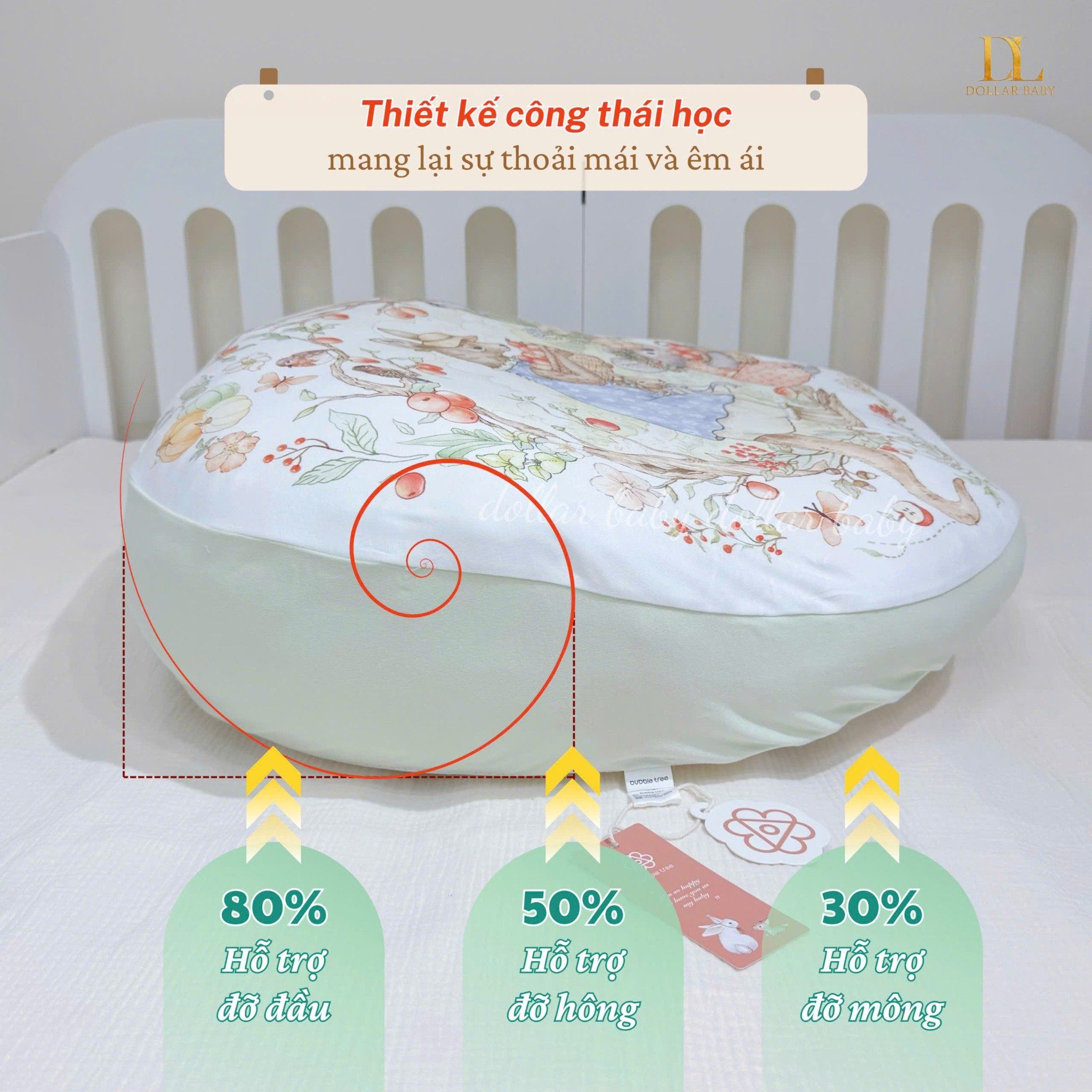  Gối Chống Trào Bubble Tree ( 56 x 60 ) 