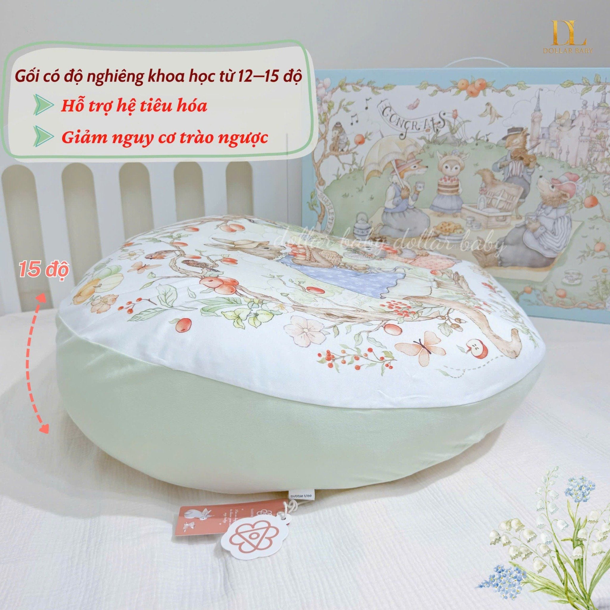  Gối Chống Trào Bubble Tree ( 56 x 60 ) 