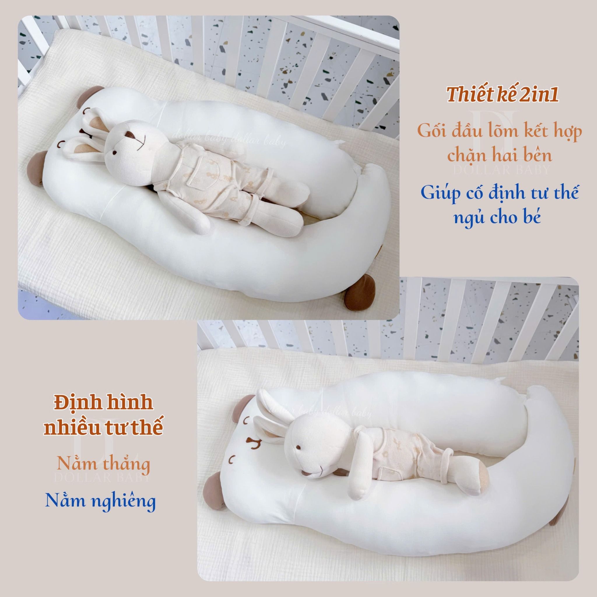  Mochee - Chặn liền gối đầu cotton 