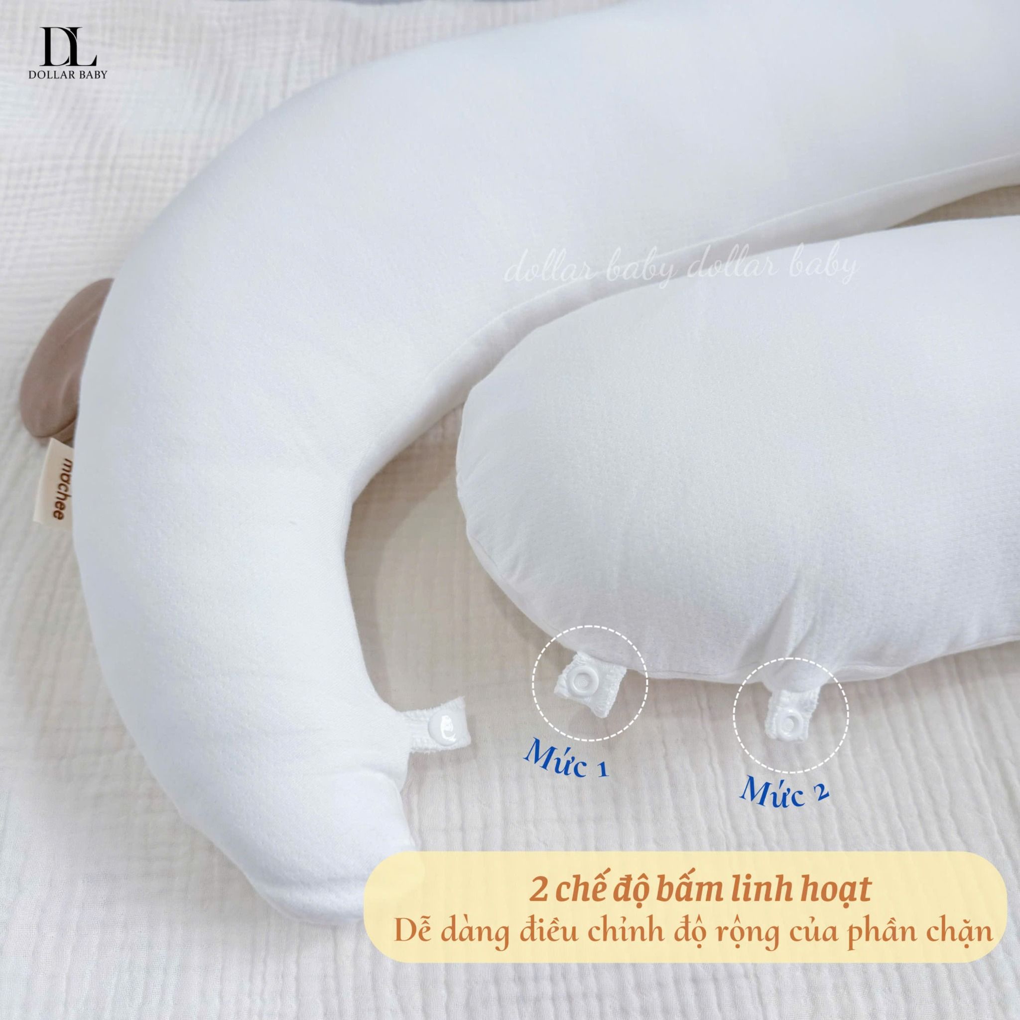  Mochee - Chặn liền gối đầu cotton 