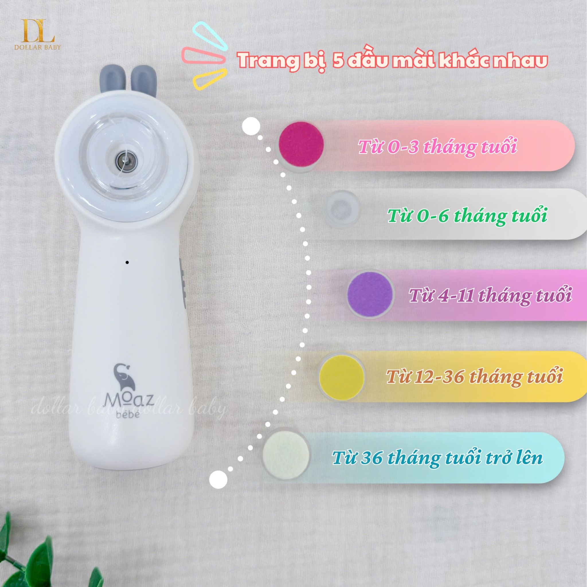  MOAZ BÉBÉ - Bộ cắt dũa móng tay - MB118 