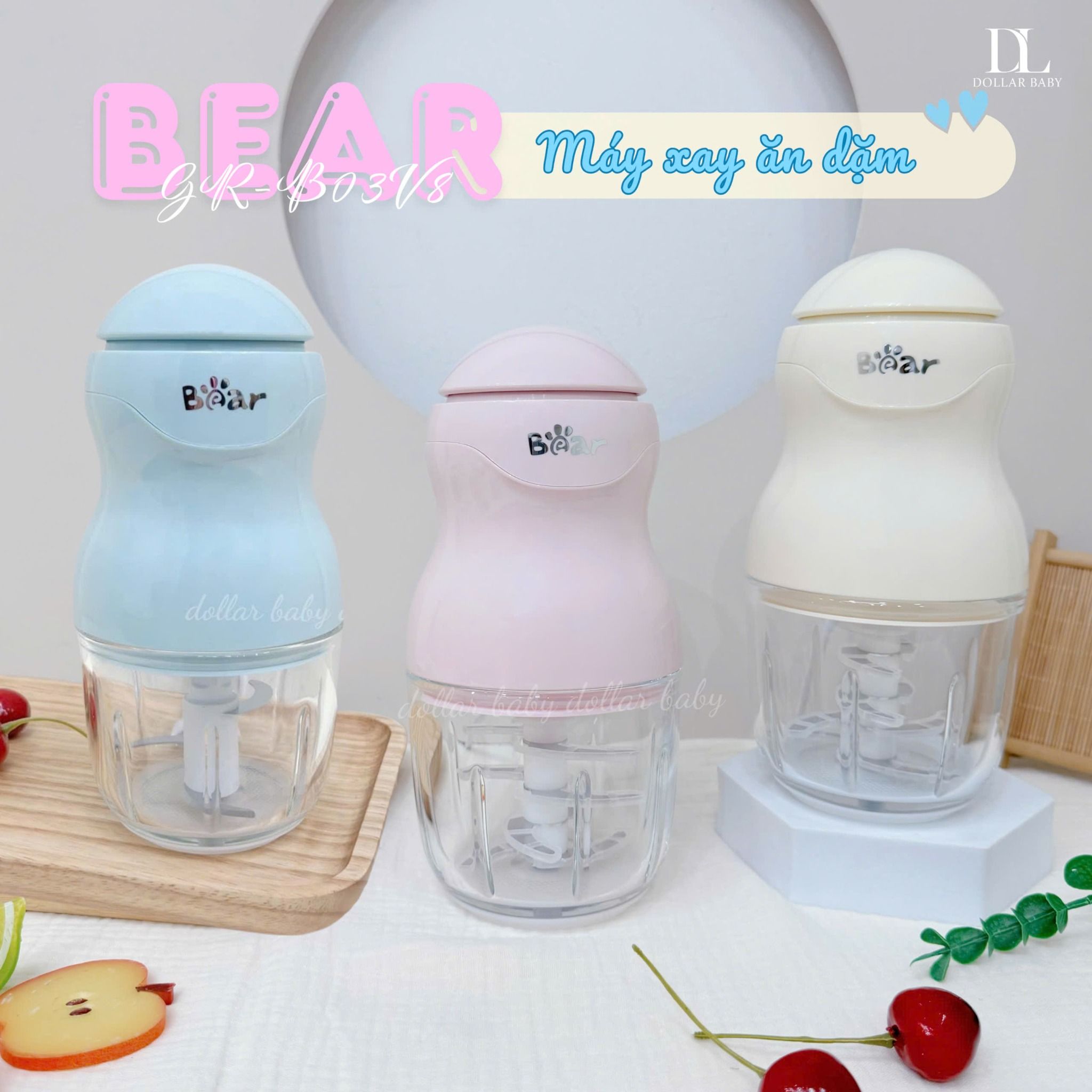  Máy xay ăn dặm Bear 0.3L (8 lưỡi) -  GR-B03V8 
