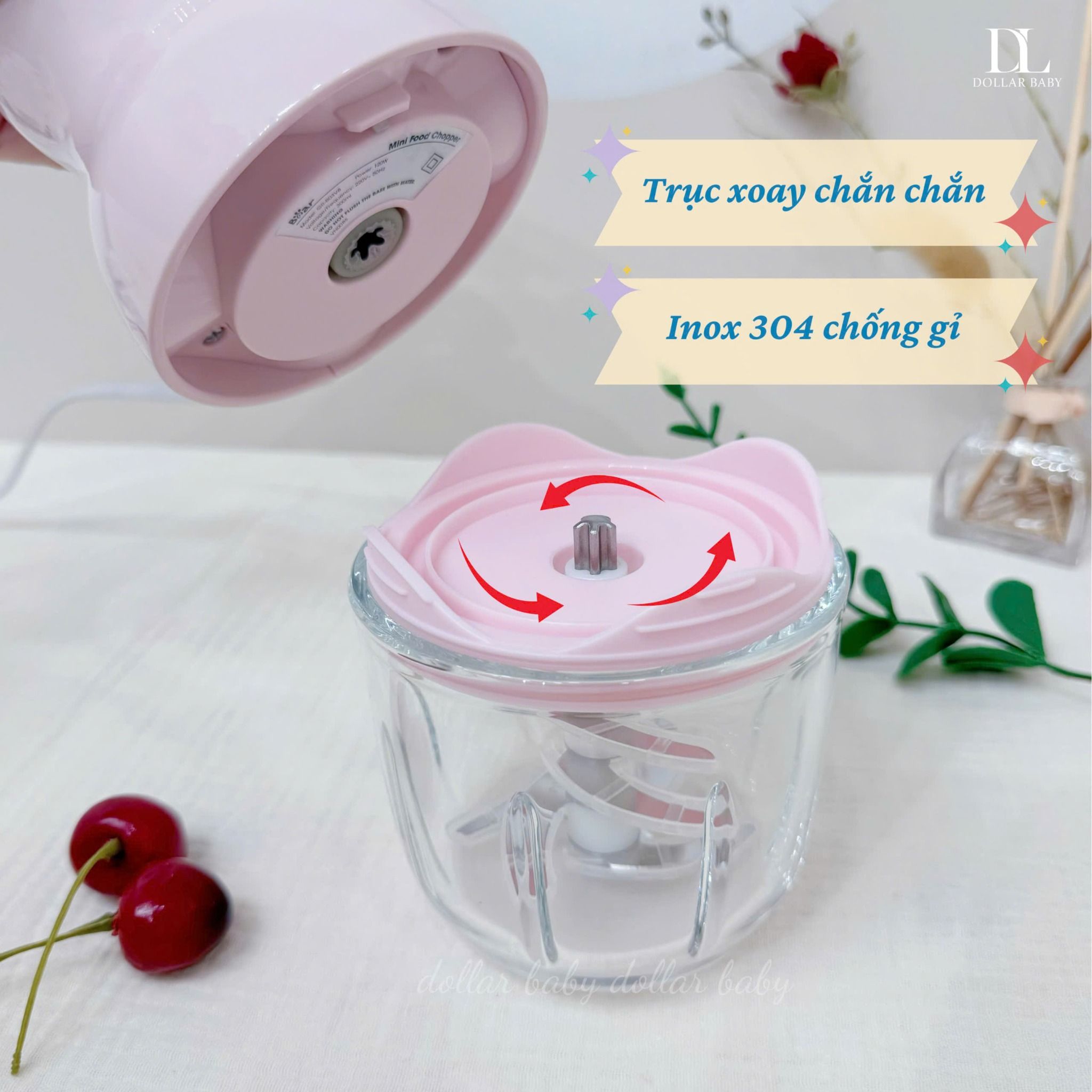  Máy xay ăn dặm Bear 0.3L (8 lưỡi) -  GR-B03V8 