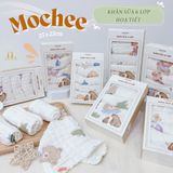  Set 5 Khăn Sữa Xô 6 Lớp Hoạ Tiết  - Mochee 