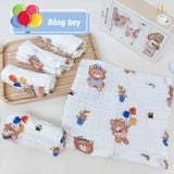  Set 5 Khăn Sữa Xô 6 Lớp Hoạ Tiết  - Mochee 