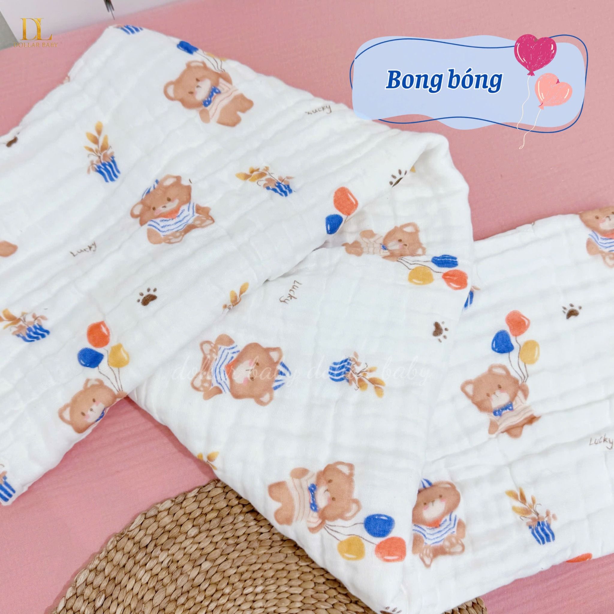  Khăn Tắm Xô 6 lớp Hoạ Tiết - Mochee 