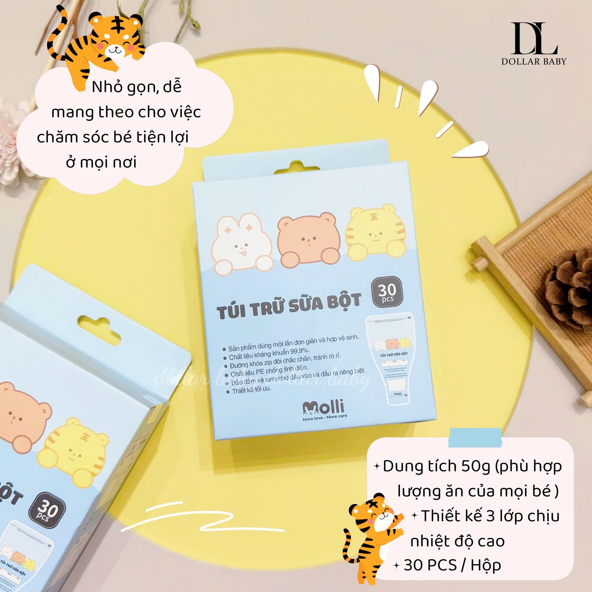  Túi Trữ Sữa Bột Đi Động Molli MOL3005 