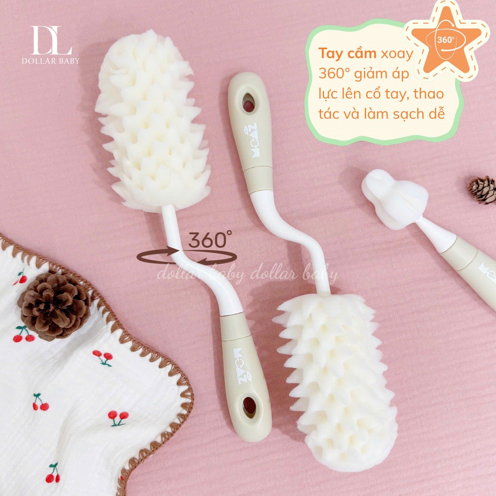  MOAZ ECO - Bộ cọ rửa bình 