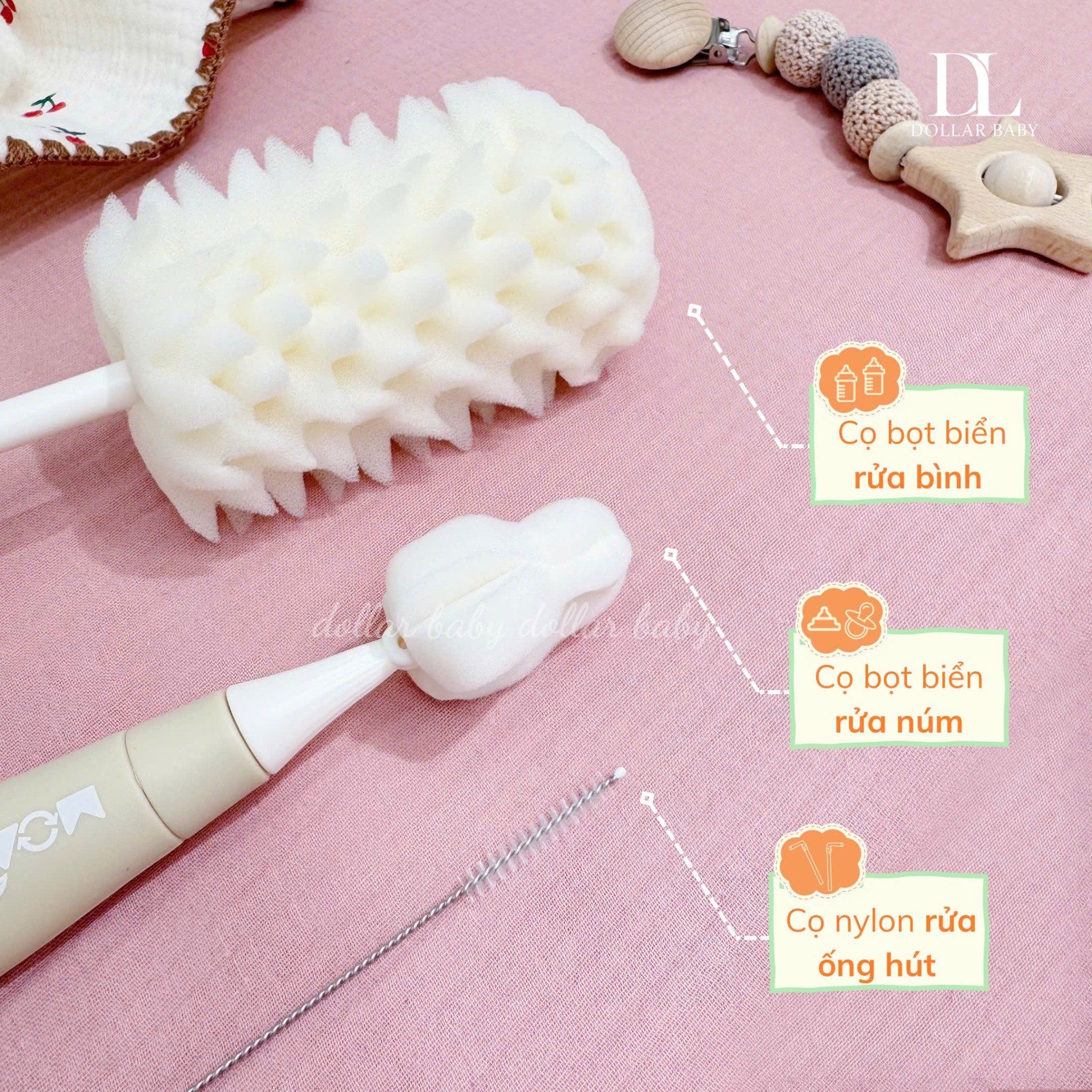  MOAZ ECO - Bộ cọ rửa bình 