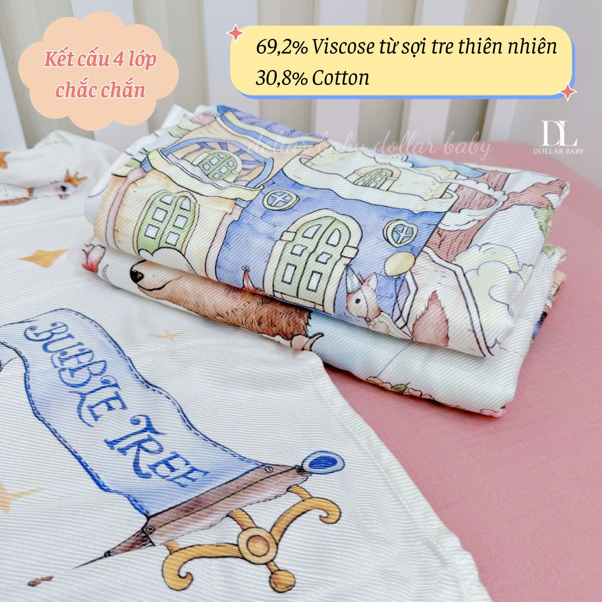  Chăn Lụa Băng Bubble Tree ( 110 x 140cm ) 