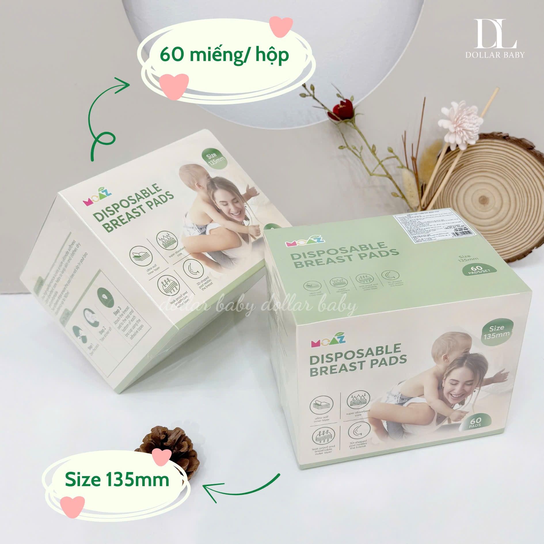  MOAZ ECO - Miếng Lót Thấm Sữa 