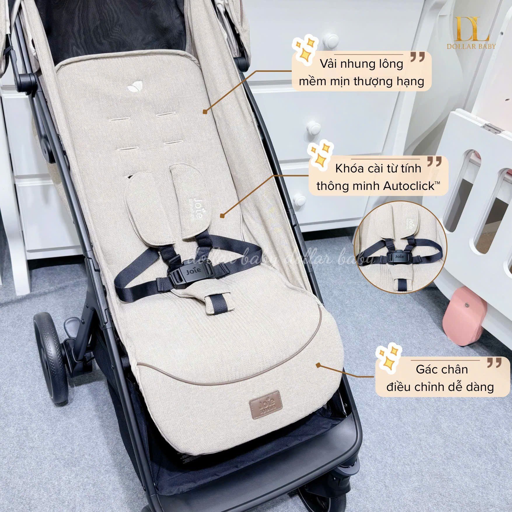  Xe Đẩy Joie Parcel LX W/ RC & ADPT & TB 