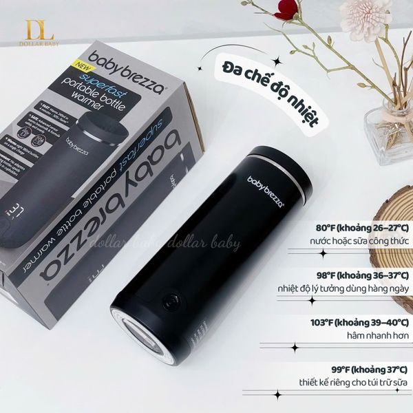  Máy hâm sữa và làm nóng nước di động siêu nhanh Baby Brezza Superfast Portable Bottle Warmer 