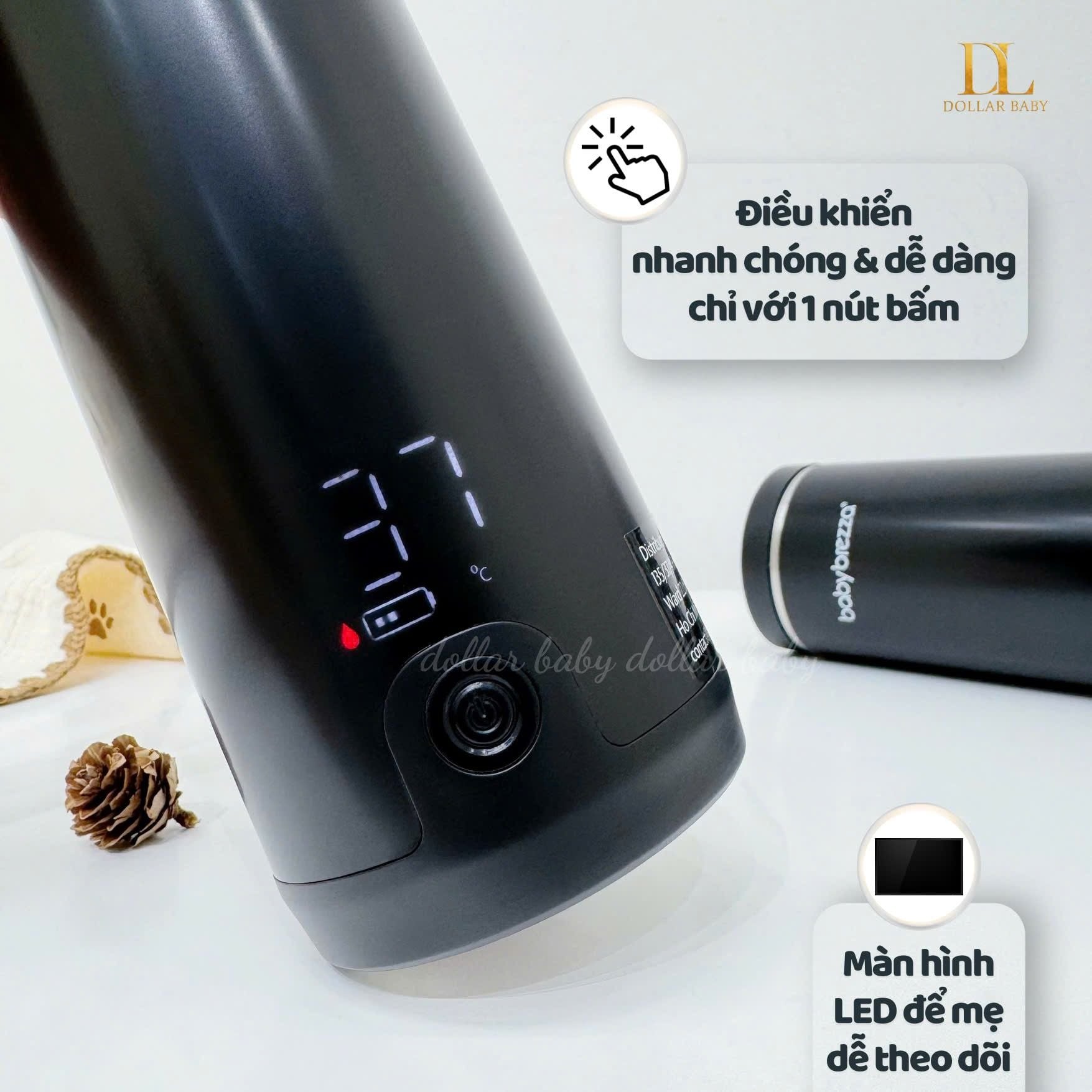  Máy hâm sữa và làm nóng nước di động siêu nhanh Baby Brezza Superfast Portable Bottle Warmer 