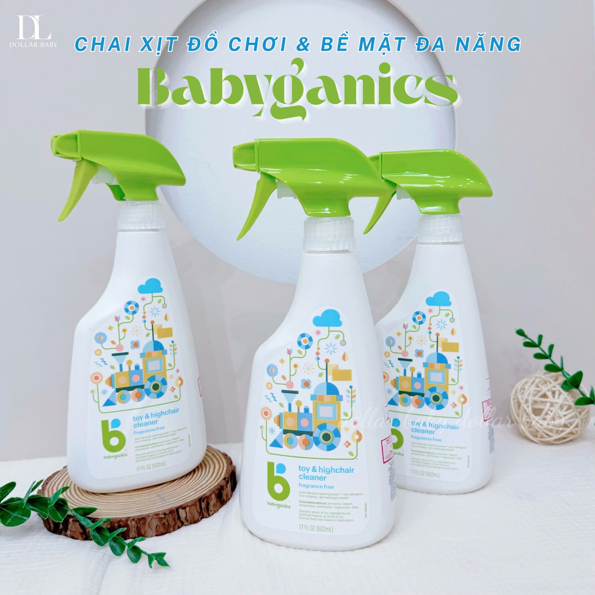  BABYGANICS - Chai Xịt Vệ Sinh Đồ Chơi Và Bề Mặt Đa Năng Organic 