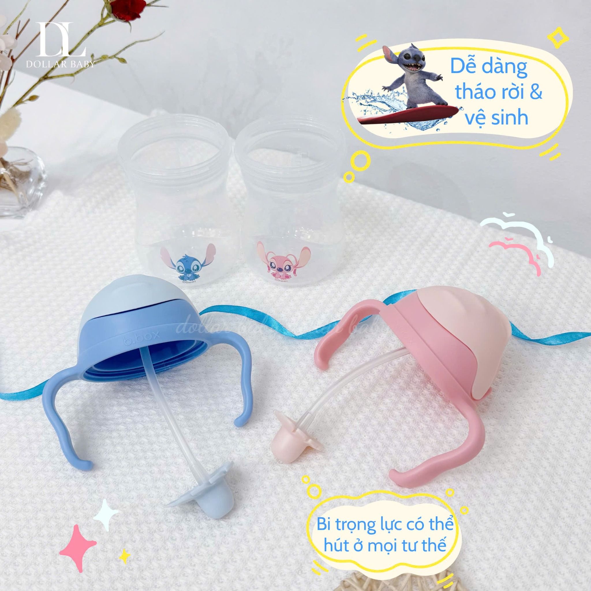  B.BOX DISNEY BÌNH NƯỚC 360 ĐỘ TẬP BÉ UỐNG NƯỚC 