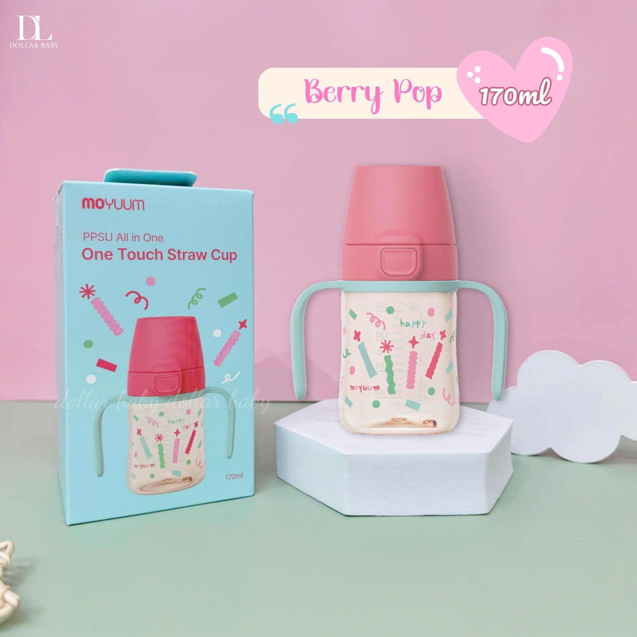  Bình tập uống PPSU Moyuum - Phiên bản Happy Day 