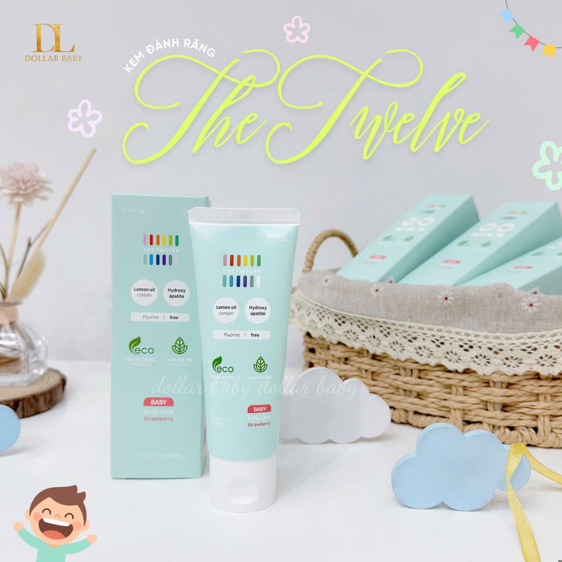  Kem đánh răng The twelve Hàn quốc (6 - 36m) 