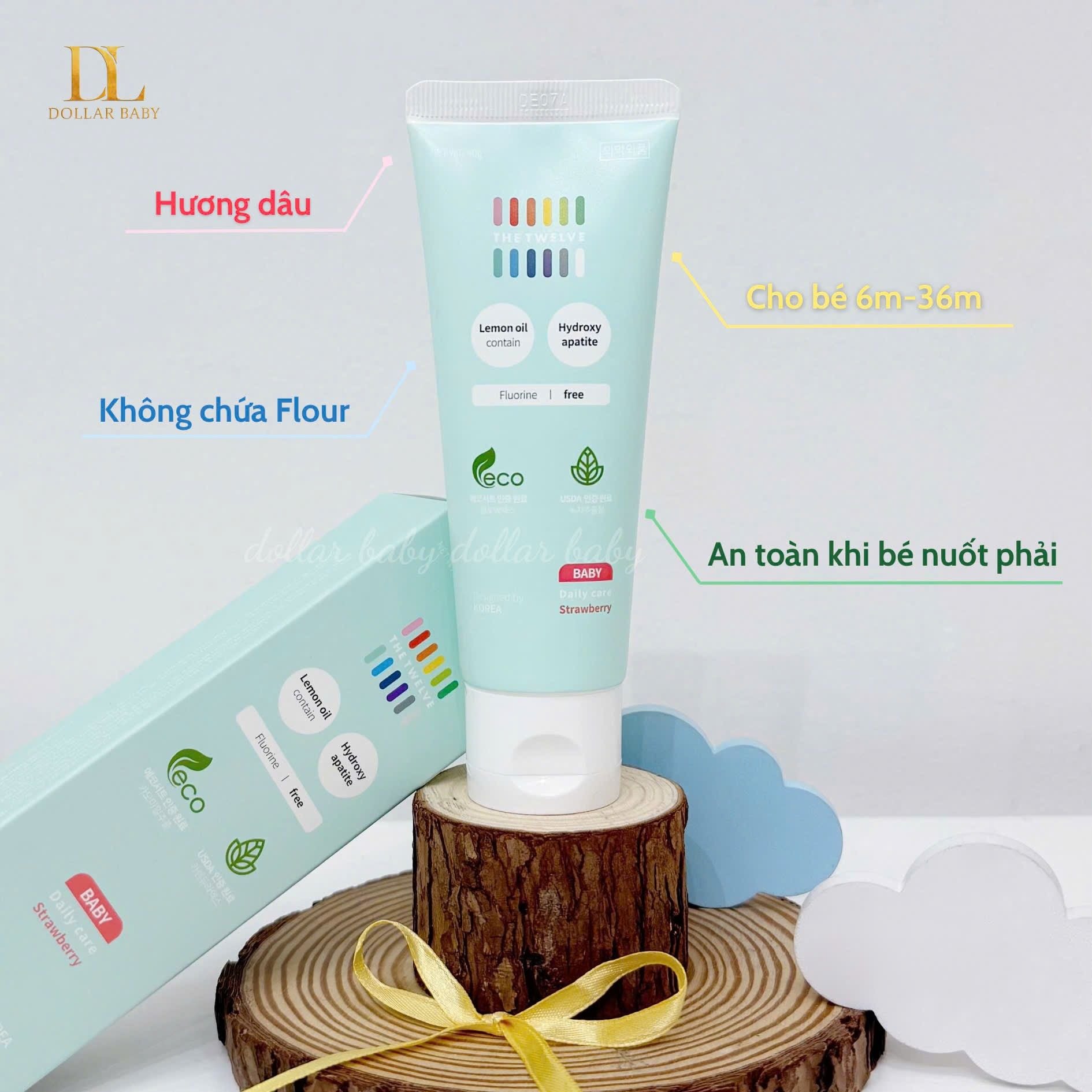  Kem đánh răng The twelve Hàn quốc (6 - 36m) 