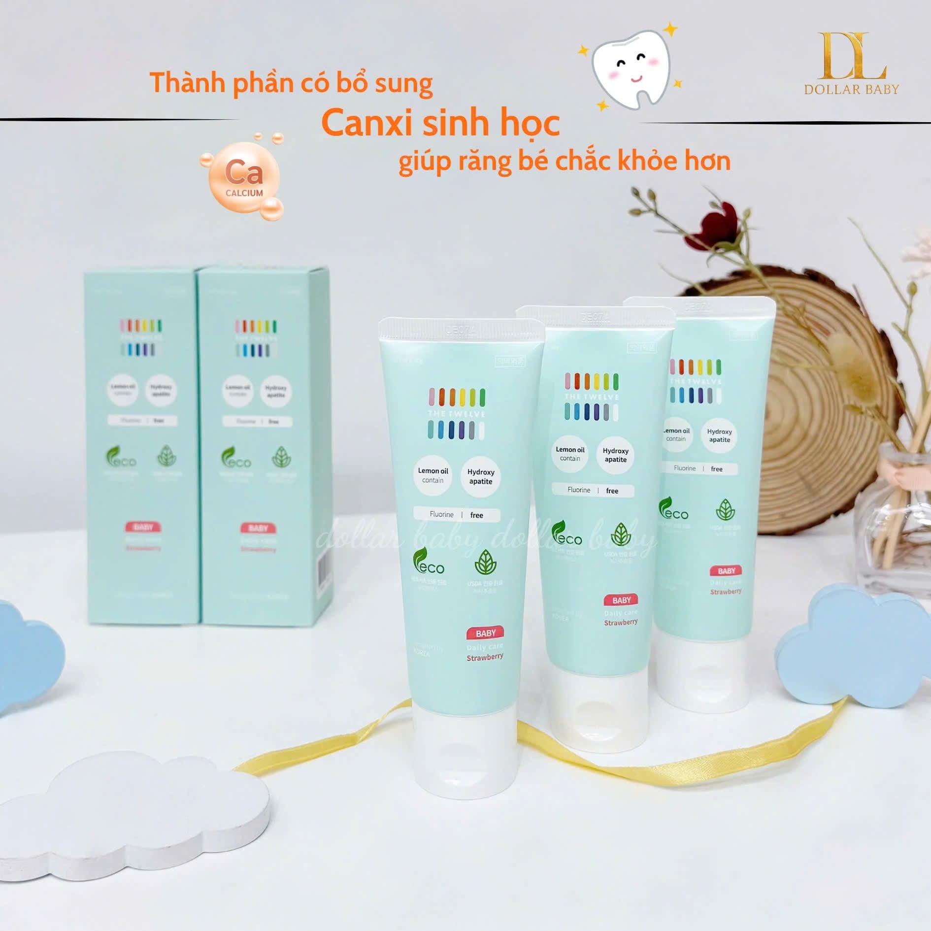  Kem đánh răng The twelve Hàn quốc (6 - 36m) 