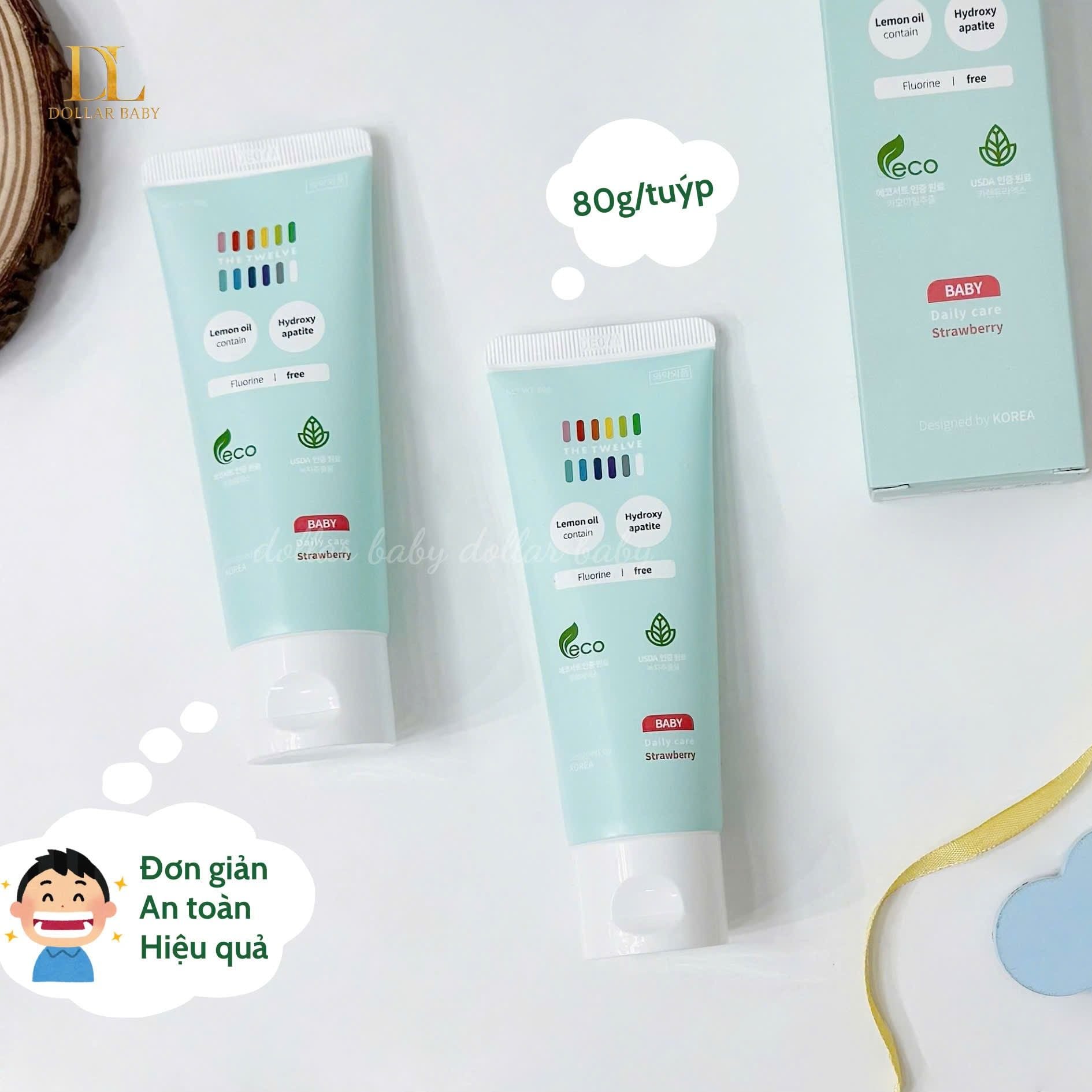  Kem đánh răng The twelve Hàn quốc (6 - 36m) 