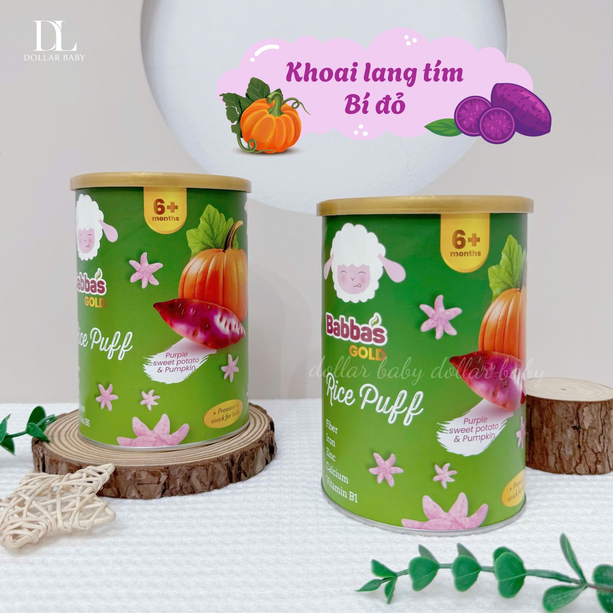  Bánh gạo Babba’s Gold (6m+) 