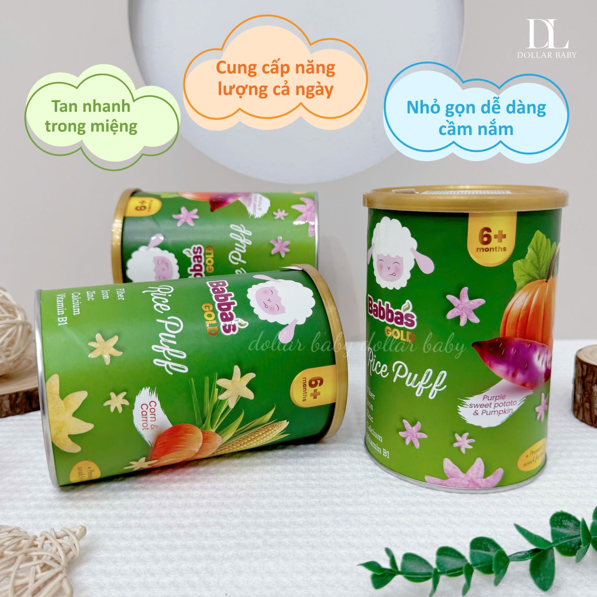  Bánh gạo Babba’s Gold (6m+) 