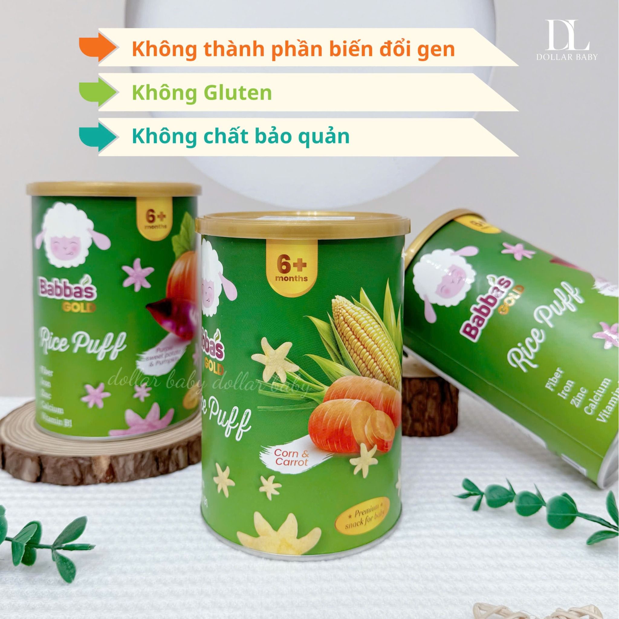  Bánh gạo Babba’s Gold (6m+) 