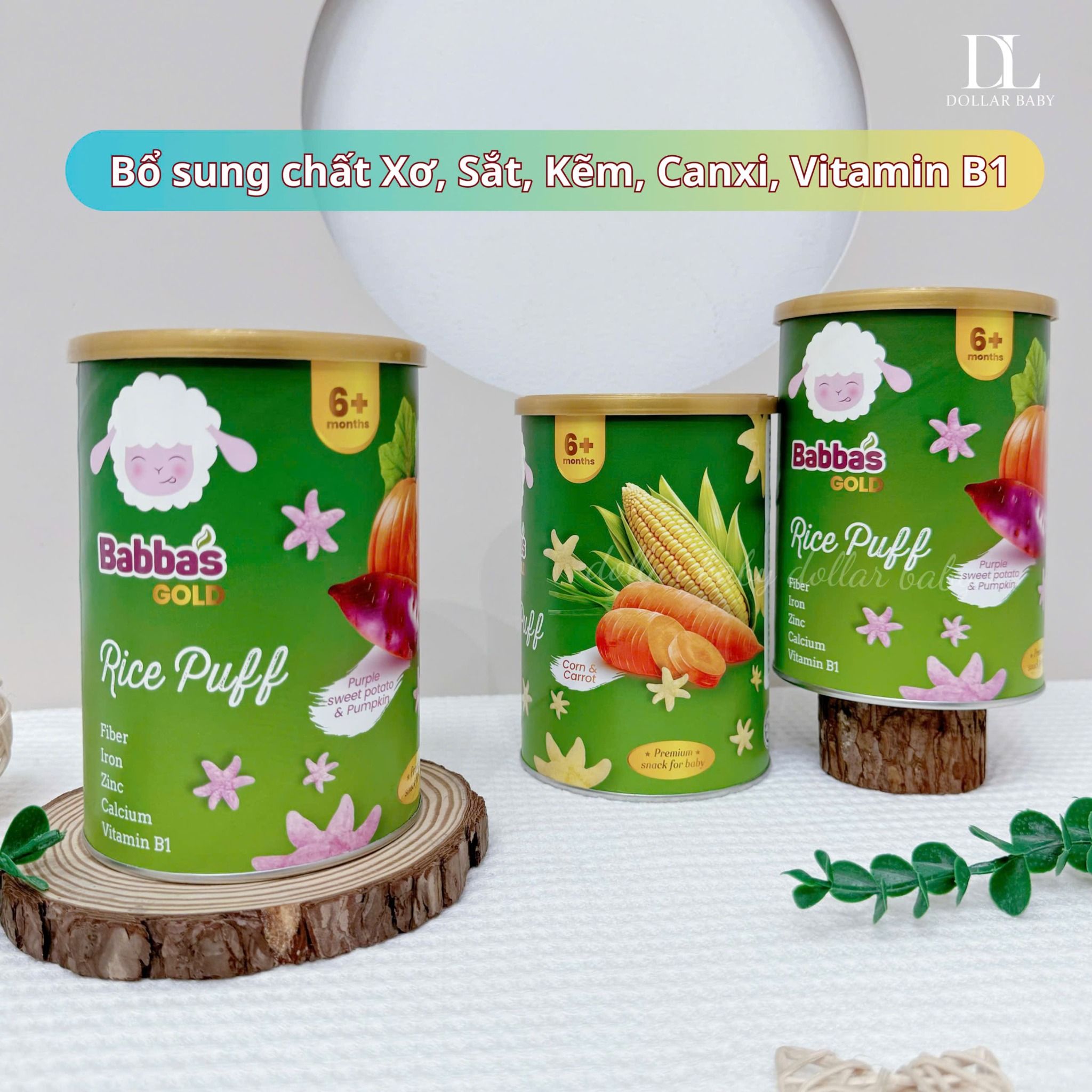  Bánh gạo Babba’s Gold (6m+) 