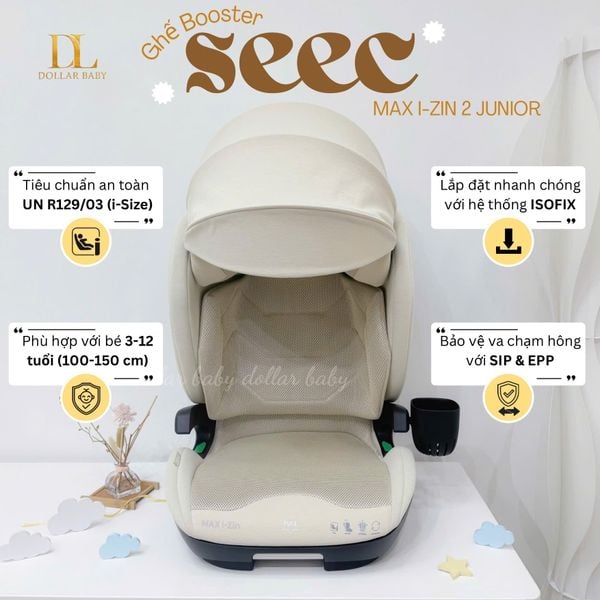  SEEC - GHẾ NGỒI Ô TÔ BOOSTER - MAX I-ZIN 2 JUNIOR 