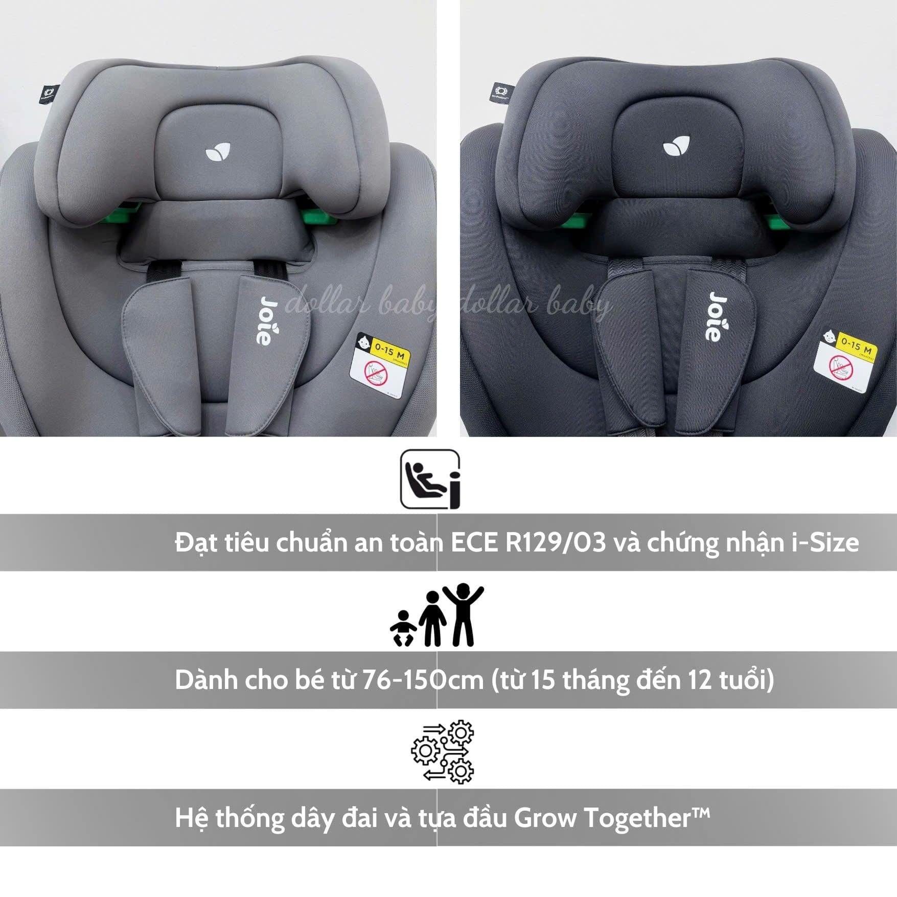  JOIE - Ghế ngồi ô tô trẻ em Elevate R129 