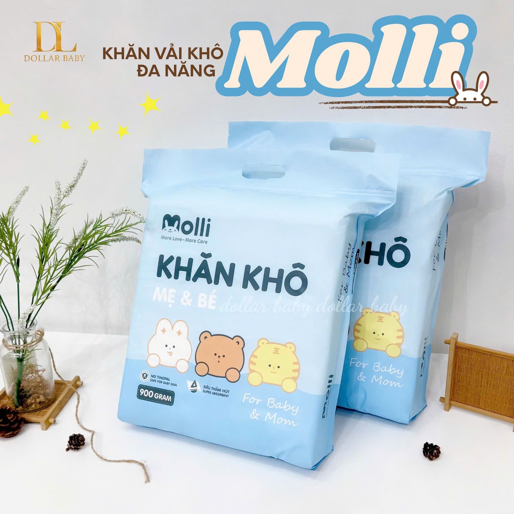  Khăn Vải Khô Đa Năng Molli 