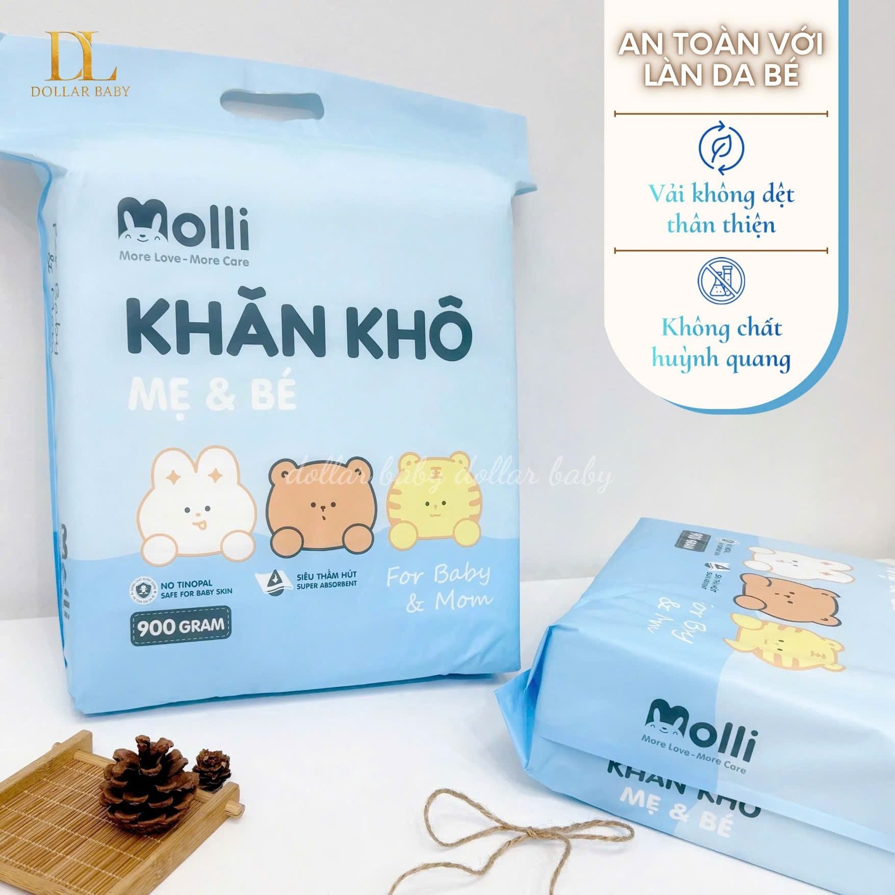  Khăn Vải Khô Đa Năng Molli 