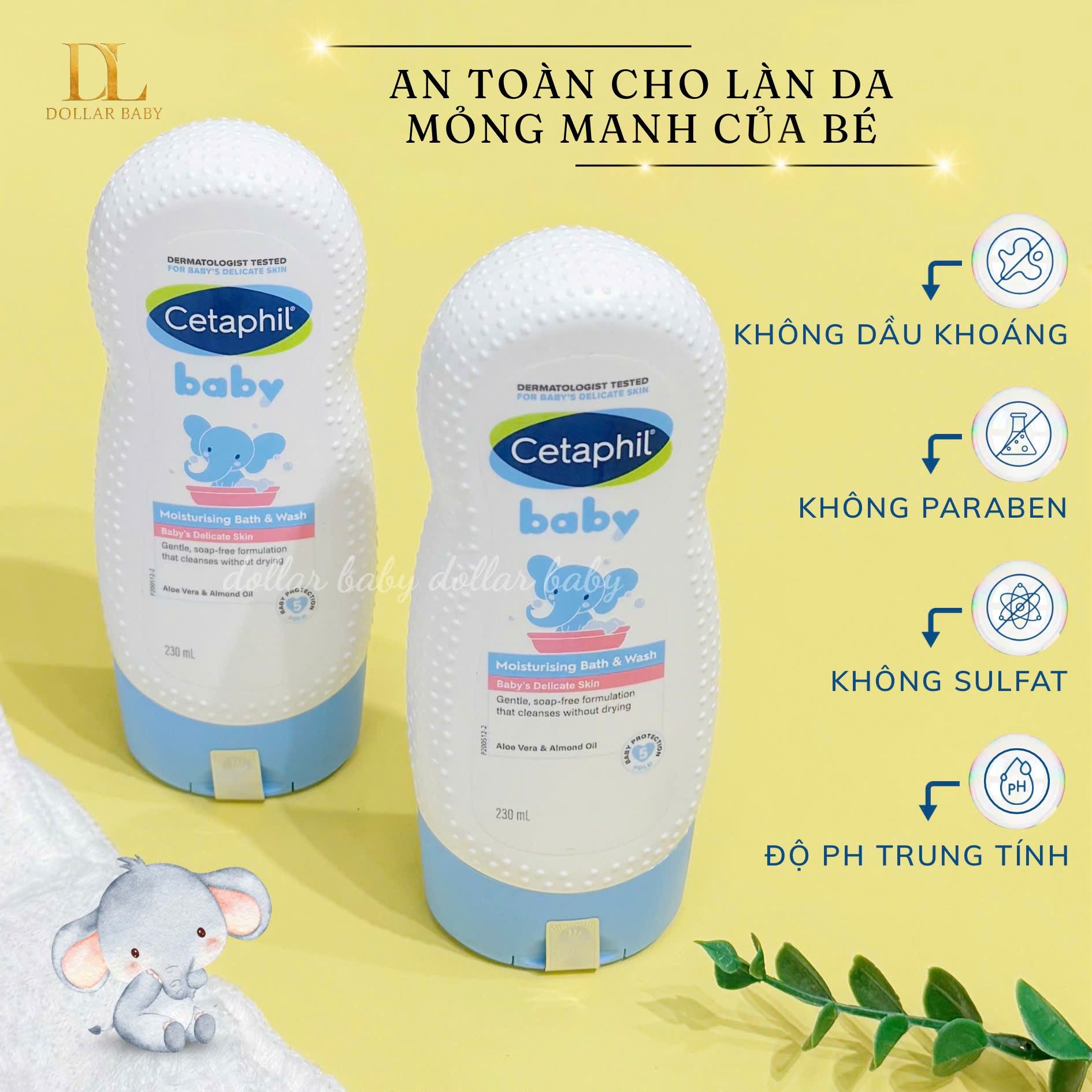  Sữa Tắm Dưỡng Ẩm Dịu Lành Cho Bé CETAPHIL BABY MOISTURIZING BATH & WASH 
