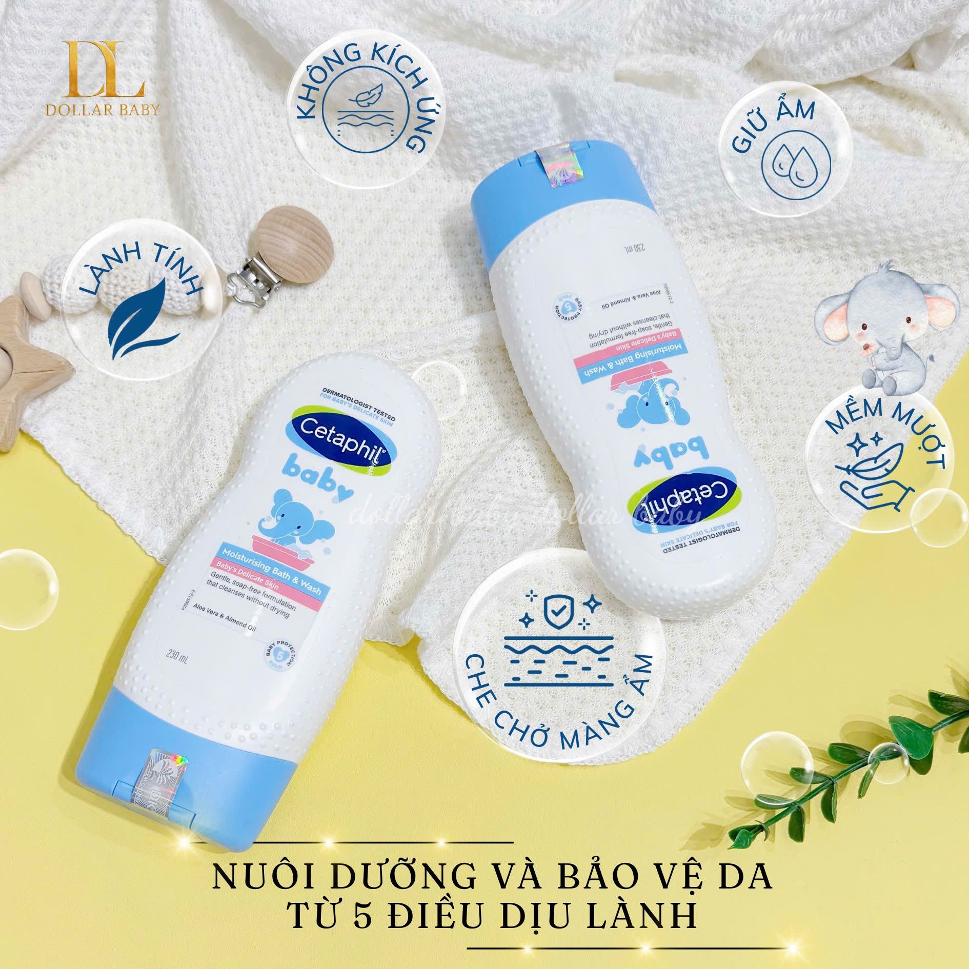  Sữa Tắm Dưỡng Ẩm Dịu Lành Cho Bé CETAPHIL BABY MOISTURIZING BATH & WASH 