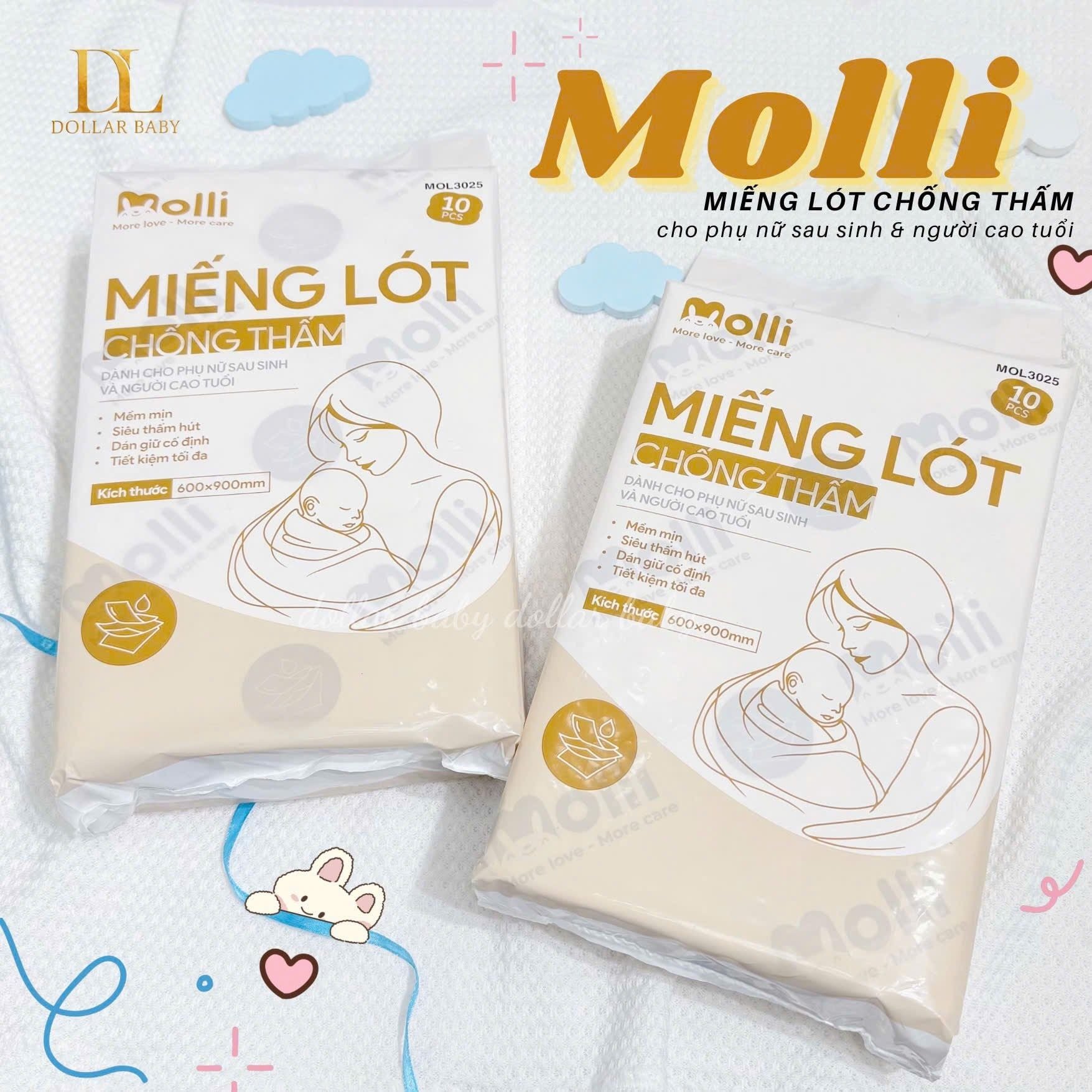  Lót Chống Thấm Sử Dụng 1 Lần Molli 