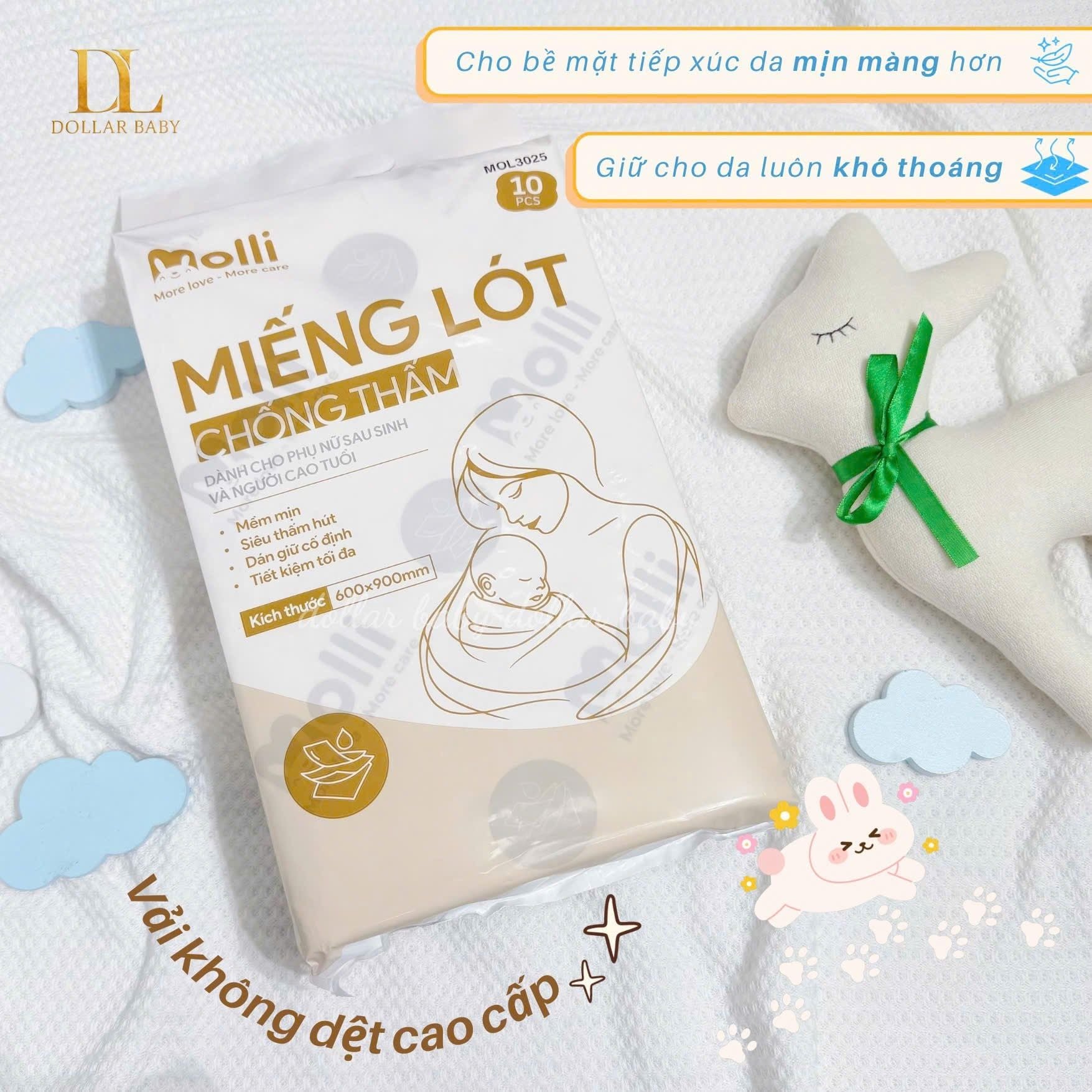  Lót Chống Thấm Sử Dụng 1 Lần Molli 