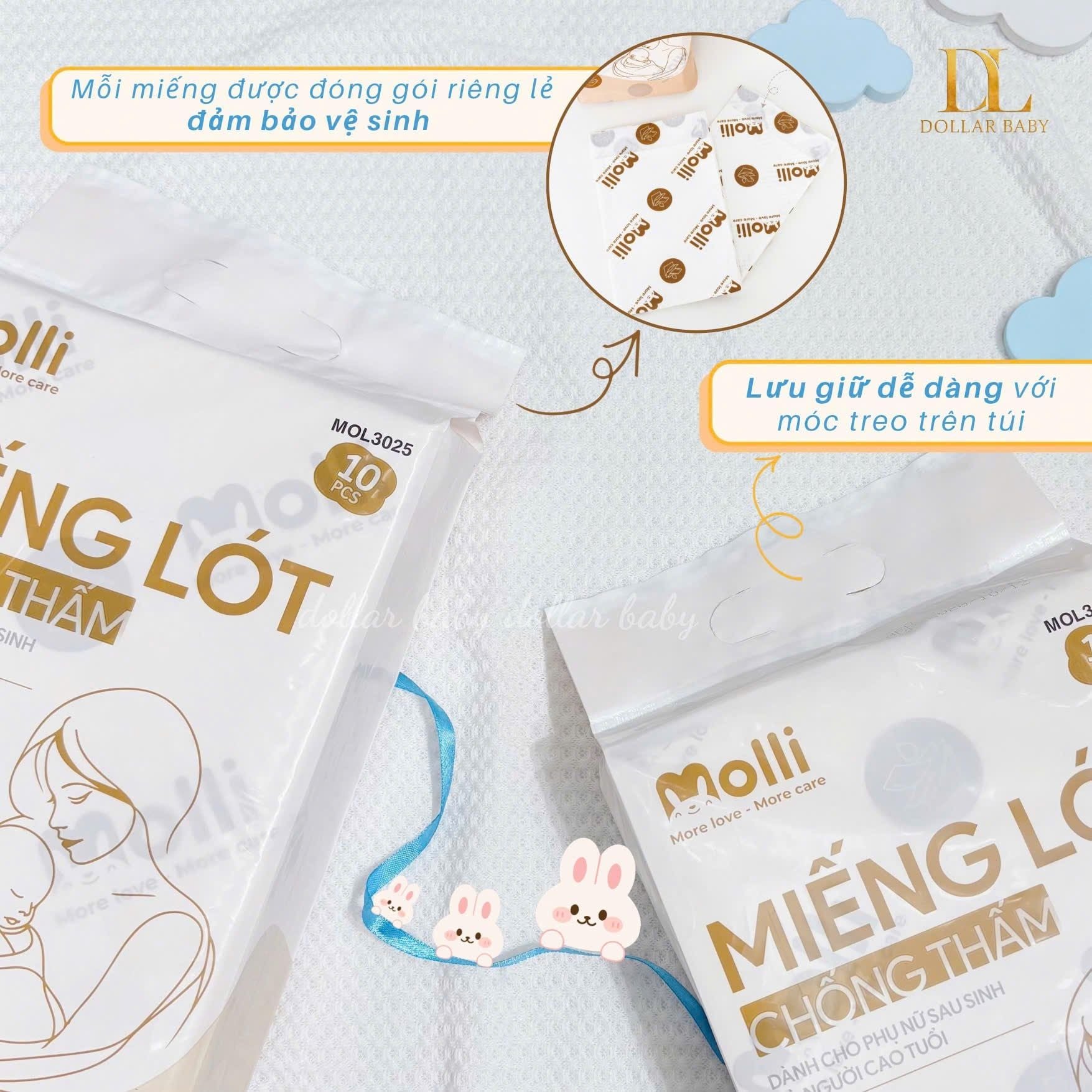  Lót Chống Thấm Sử Dụng 1 Lần Molli 