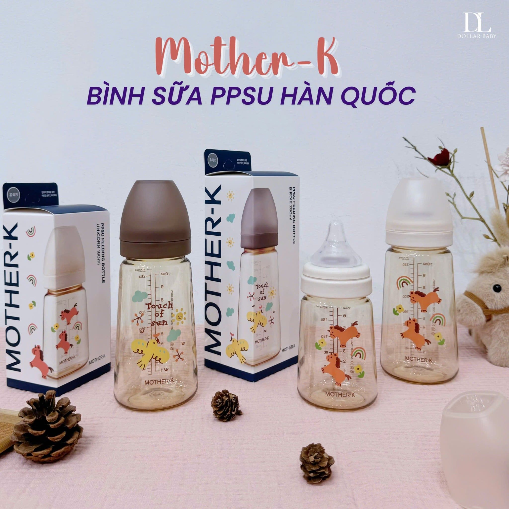  Bình Sữa PPSU Hàn Quốc Mother-K 2026 