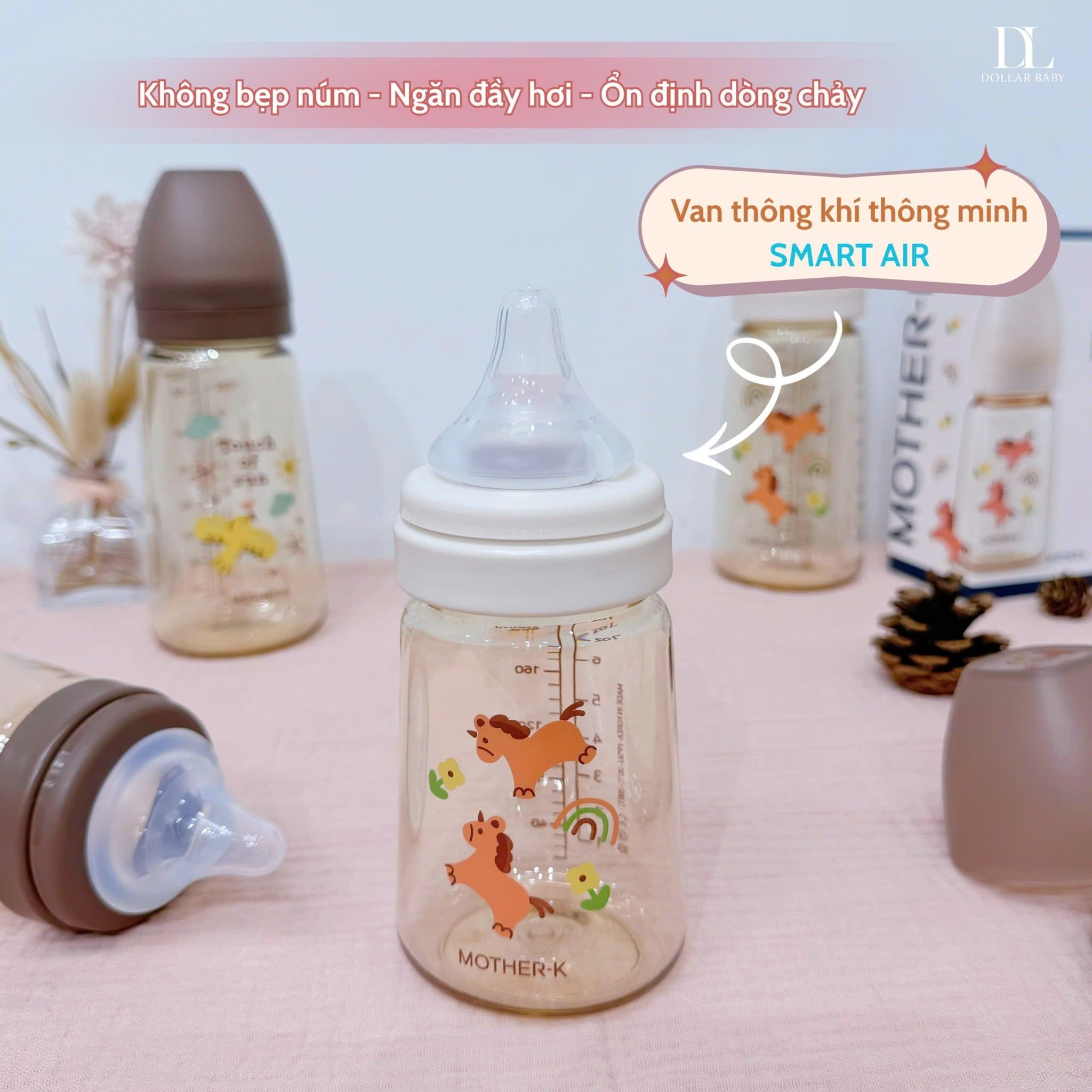  Bình Sữa PPSU Hàn Quốc Mother-K 2026 