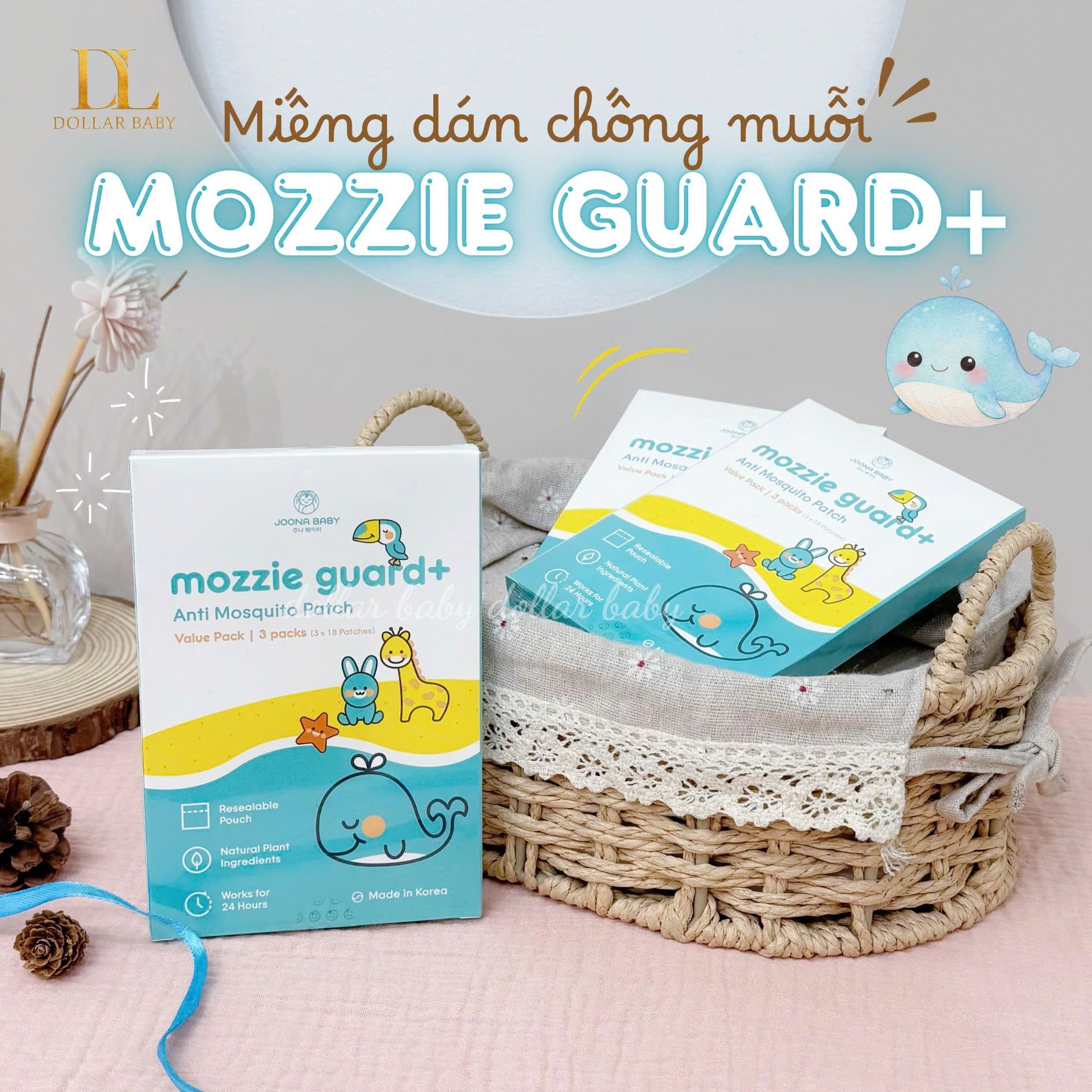  JOONA BABY - Miếng dán chống muỗi Mozzie Guard+ - 3 Packs 