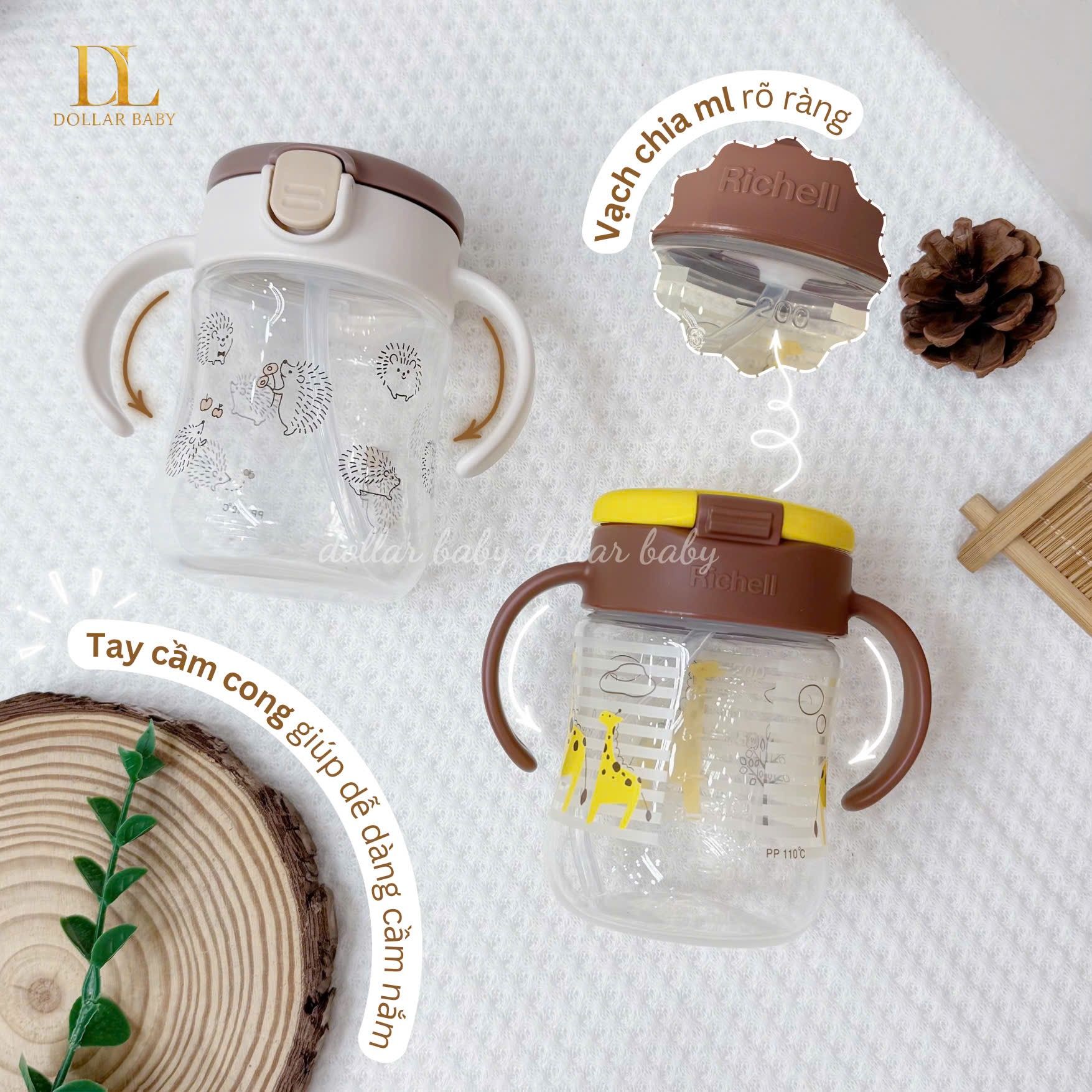  RICHELL - Bình Ống Hút TLI Bước 2 (200ML) 