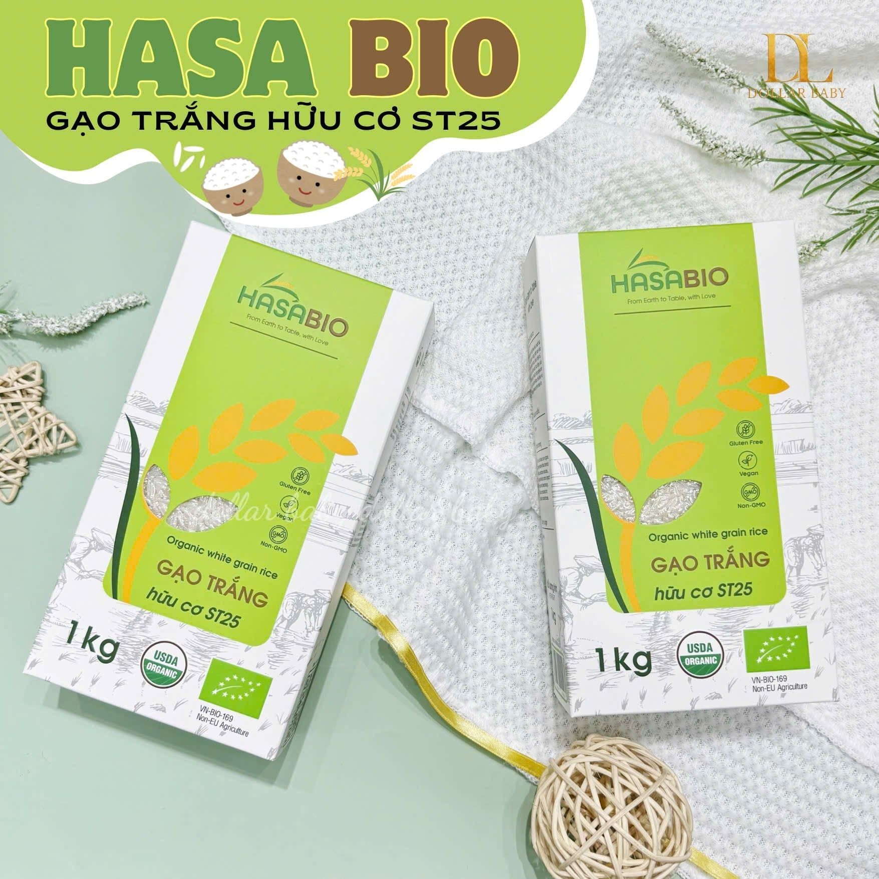  Gạo Trắng Hữu Cơ ST25 Hasa Bio 